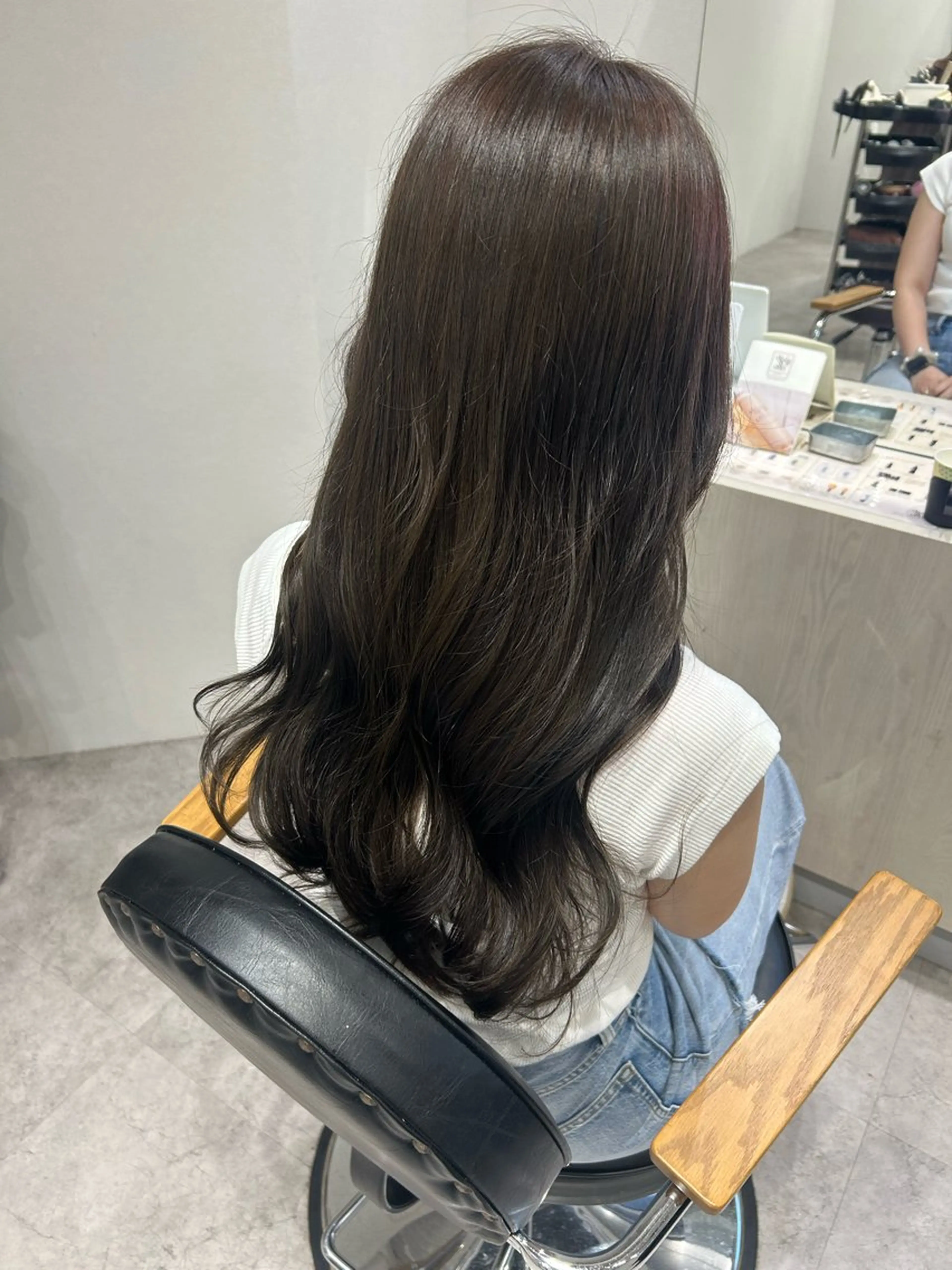 ロング カラー ヘアアレンジ グレージュ オリーブグレージュ オリーブグレー カット ヘアカラー ボブ /ニュアンス/ satomi🧸💖のヘアスタイル