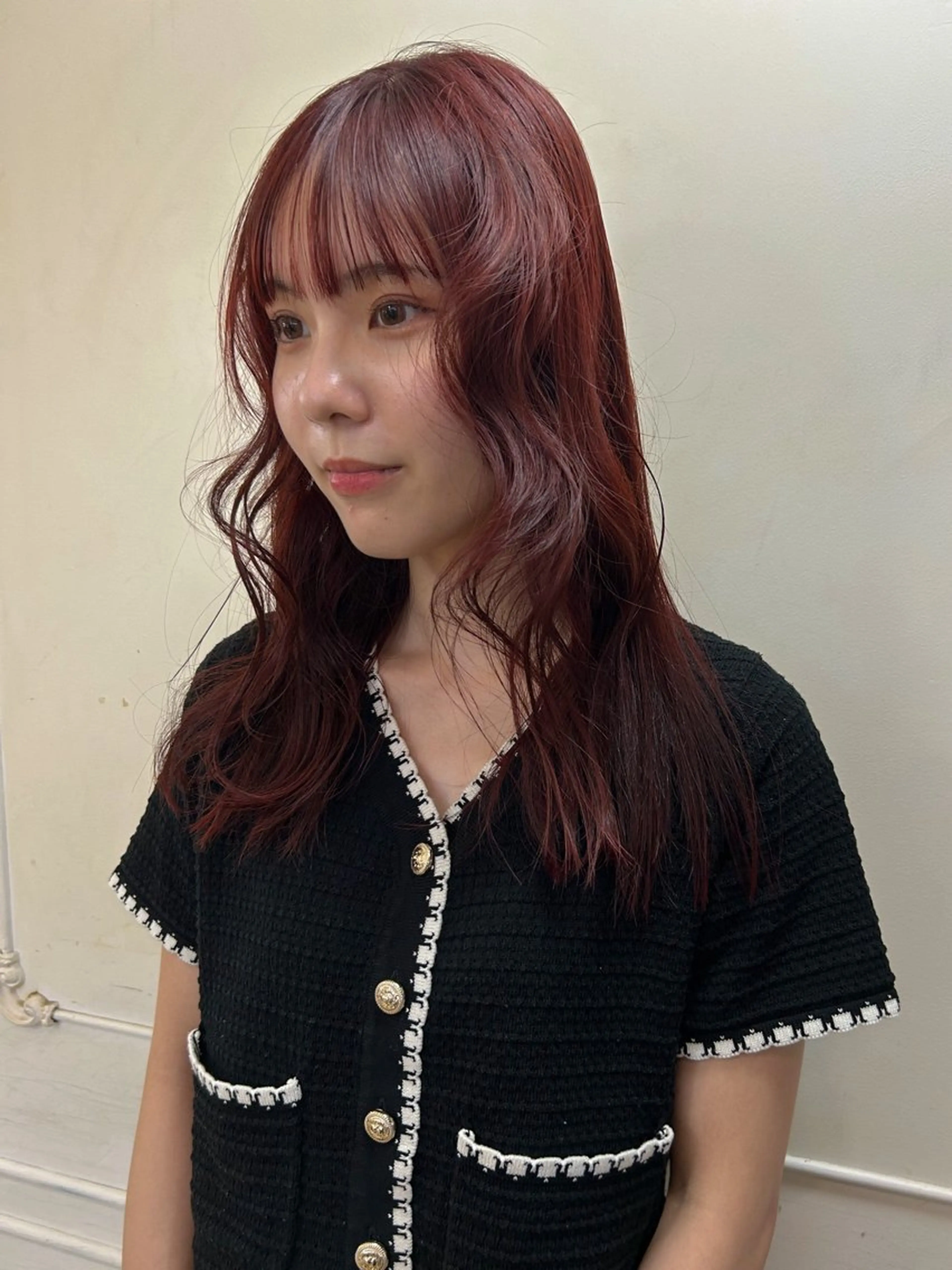 セミロング ヘアカラー RINKA 岡崎美容室のヘアスタイル