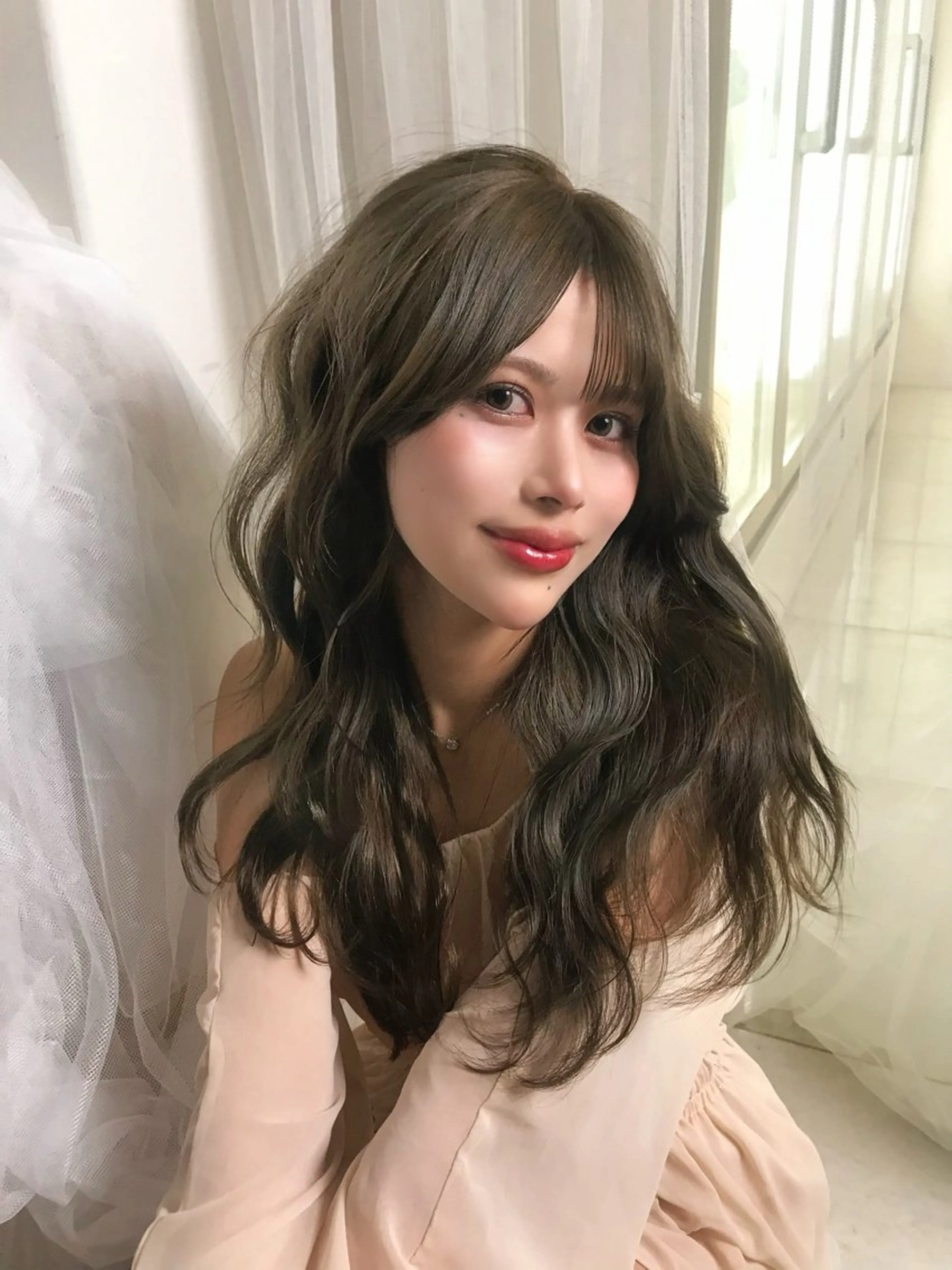 ロング カラー ヘアカラー トリートメント ヘッドスパ ヘアセット HARUNA/原宿/ デザイン/カットのヘアスタイル