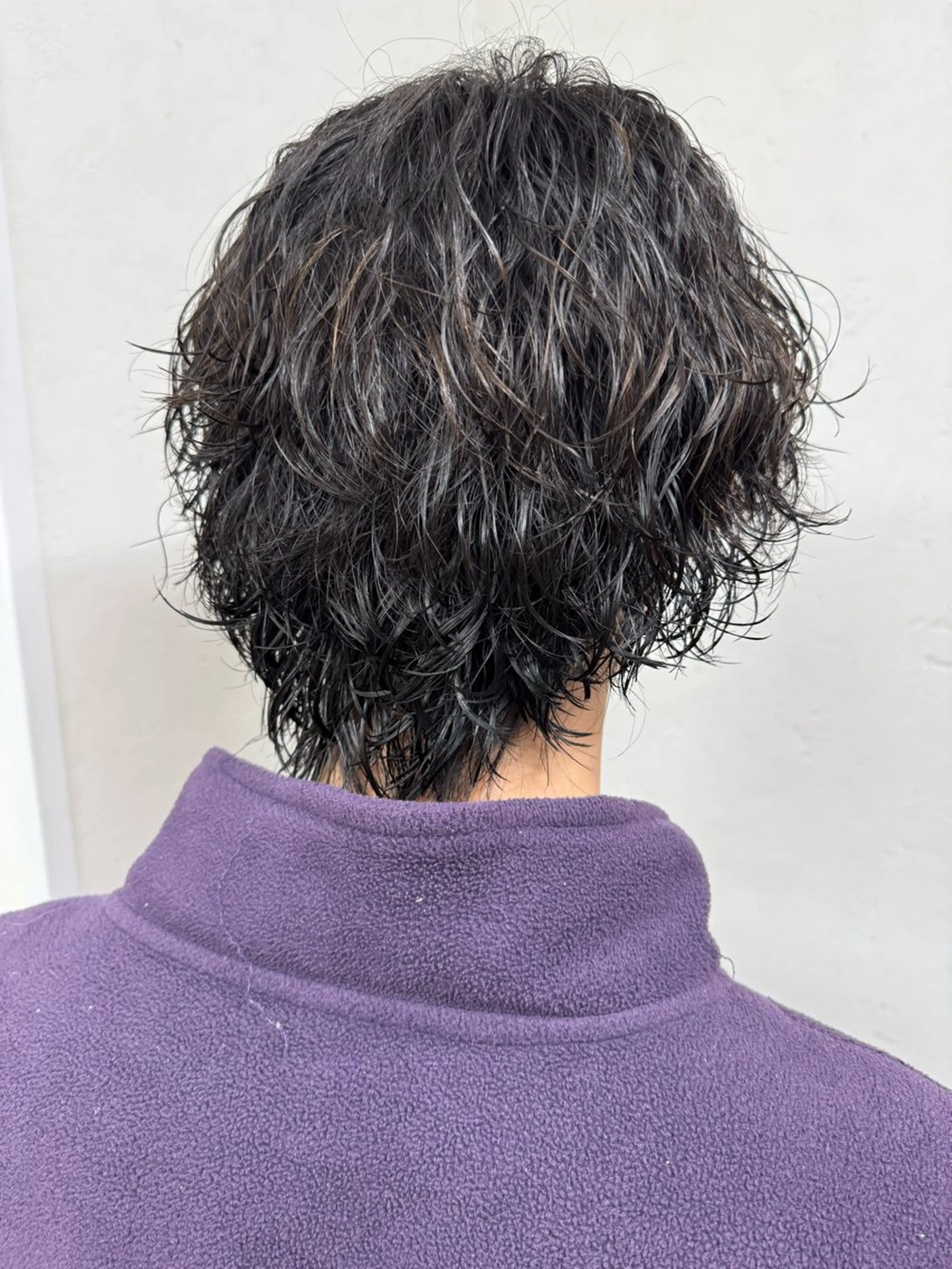 ミディアム パーマ メンズ カット パーマ パーマ/ハイトーン /吉田眞のヘアスタイル