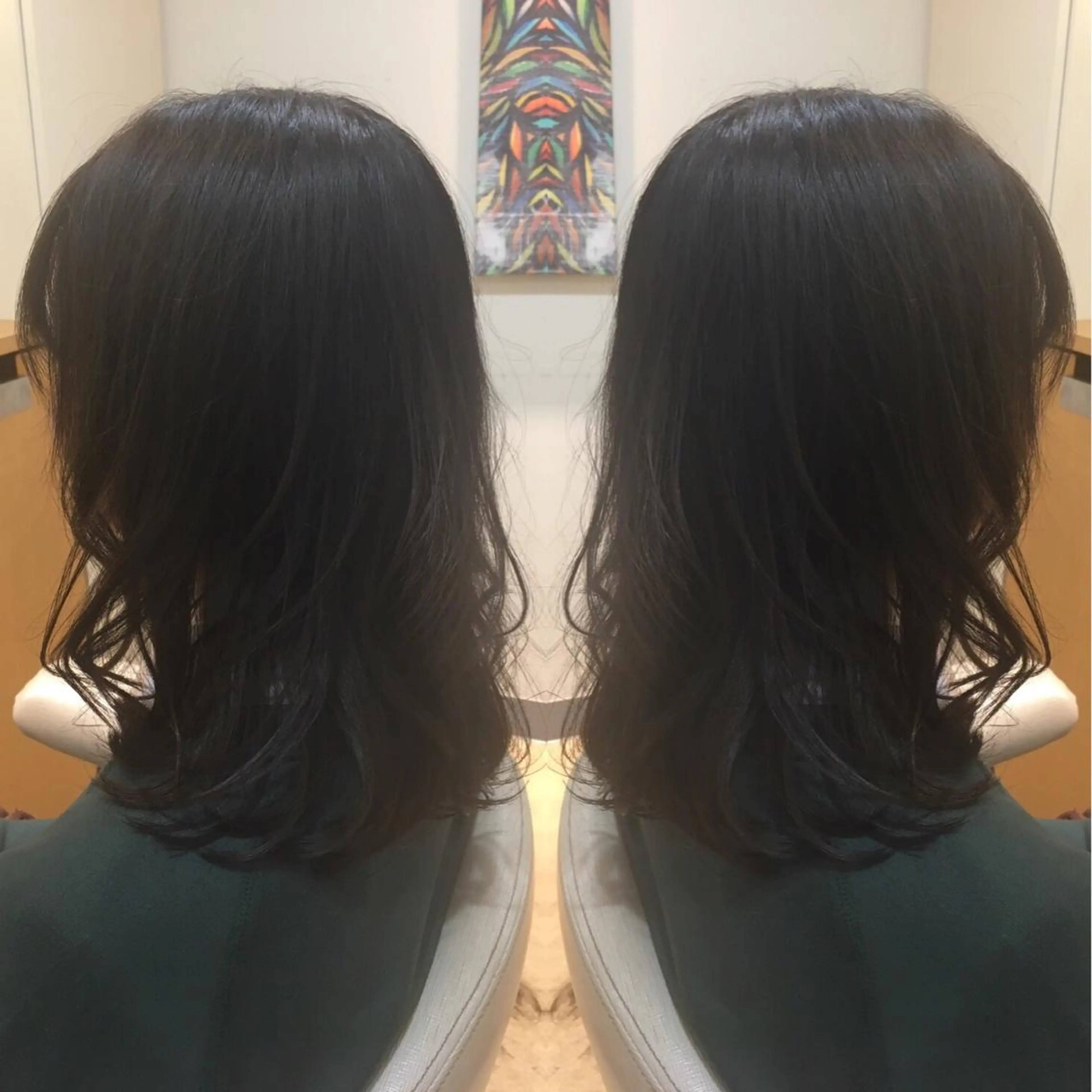 セミロング カラー 🐝肥田 しょーと🐝のヘアスタイル