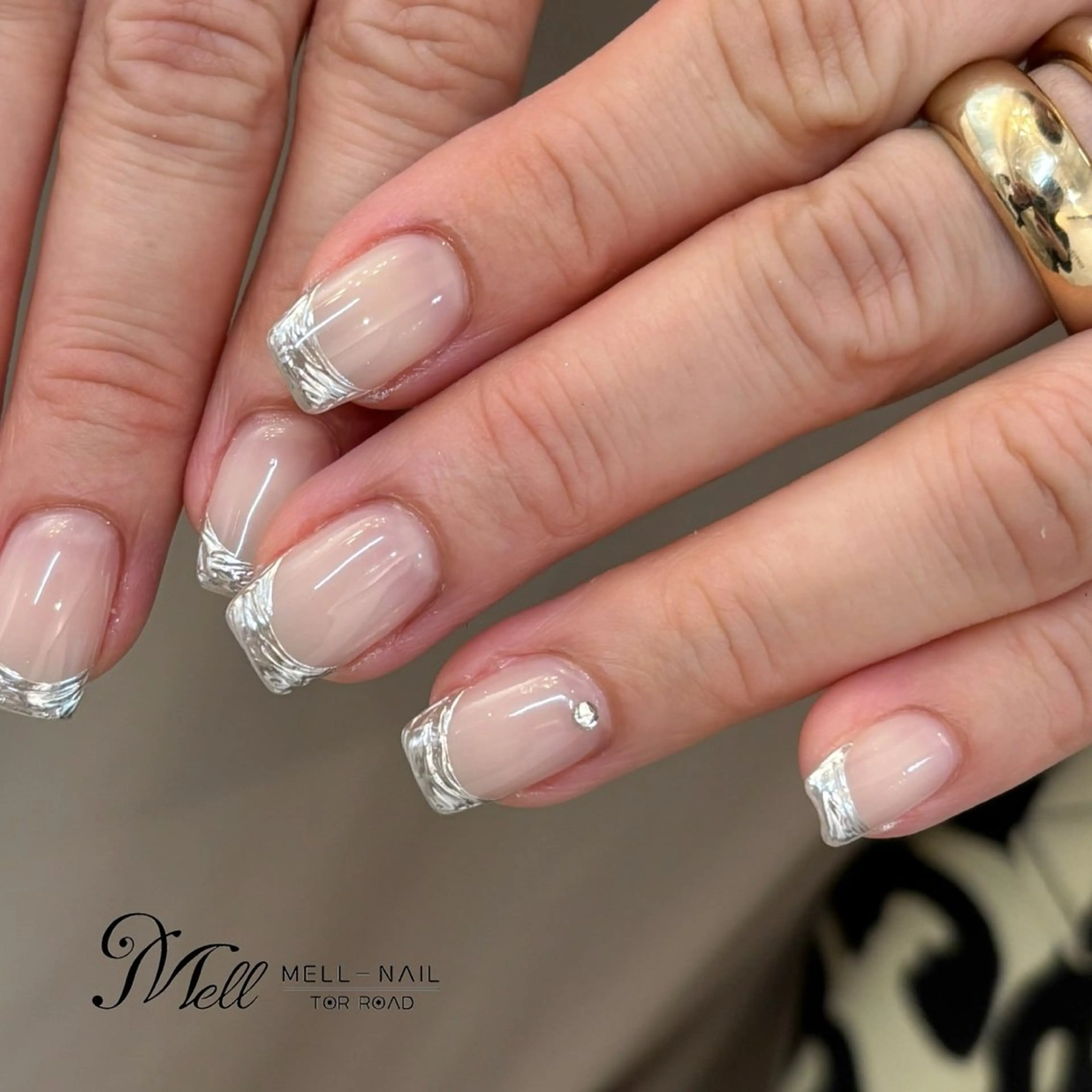 【オフ込み✨】ミラーorオーロラフレンチ🩵10本の写真