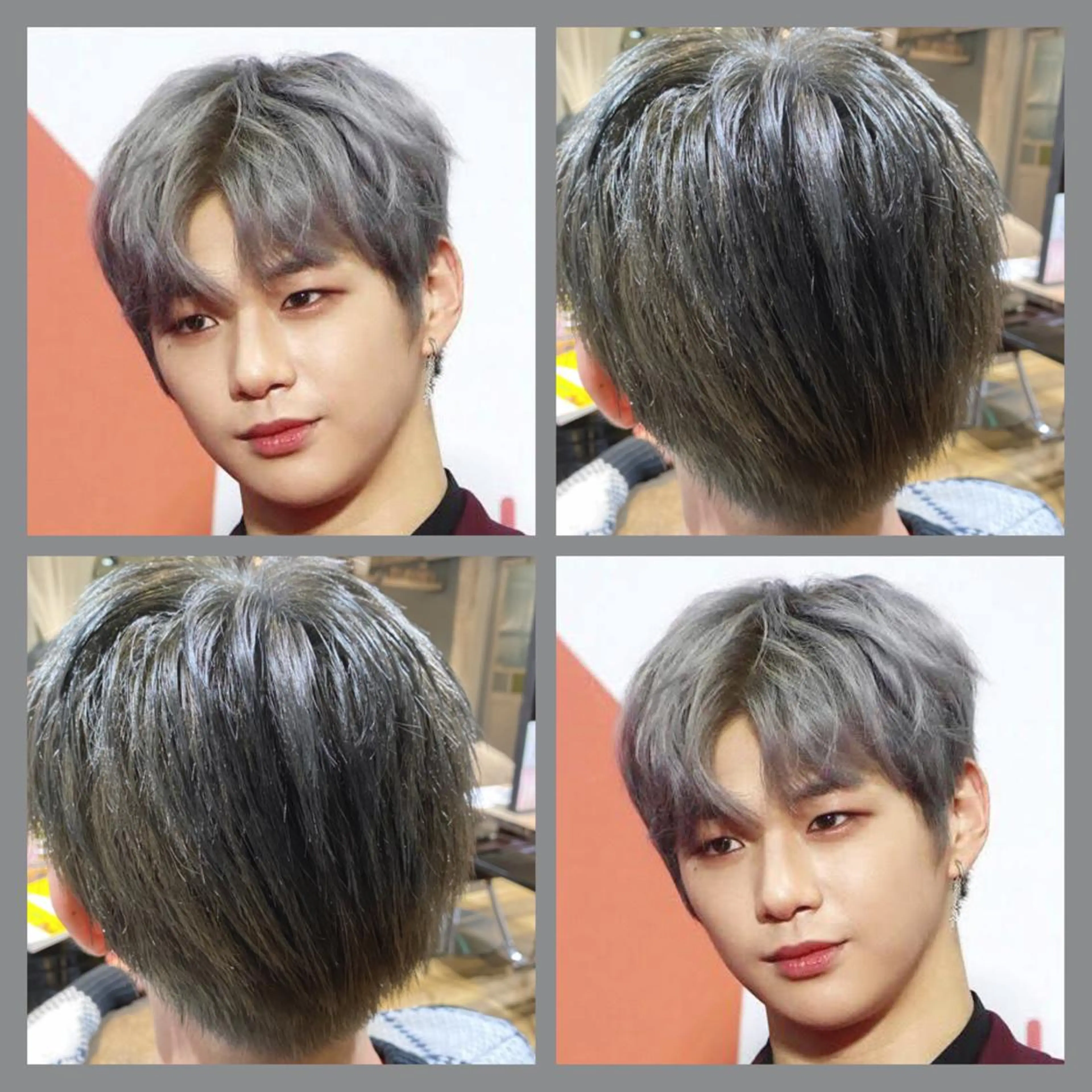 ショート カラー メンズ メンズブリーチ ブリーチ シルバー 韓国/アイドルヘア 🎀みづきのヘアスタイル