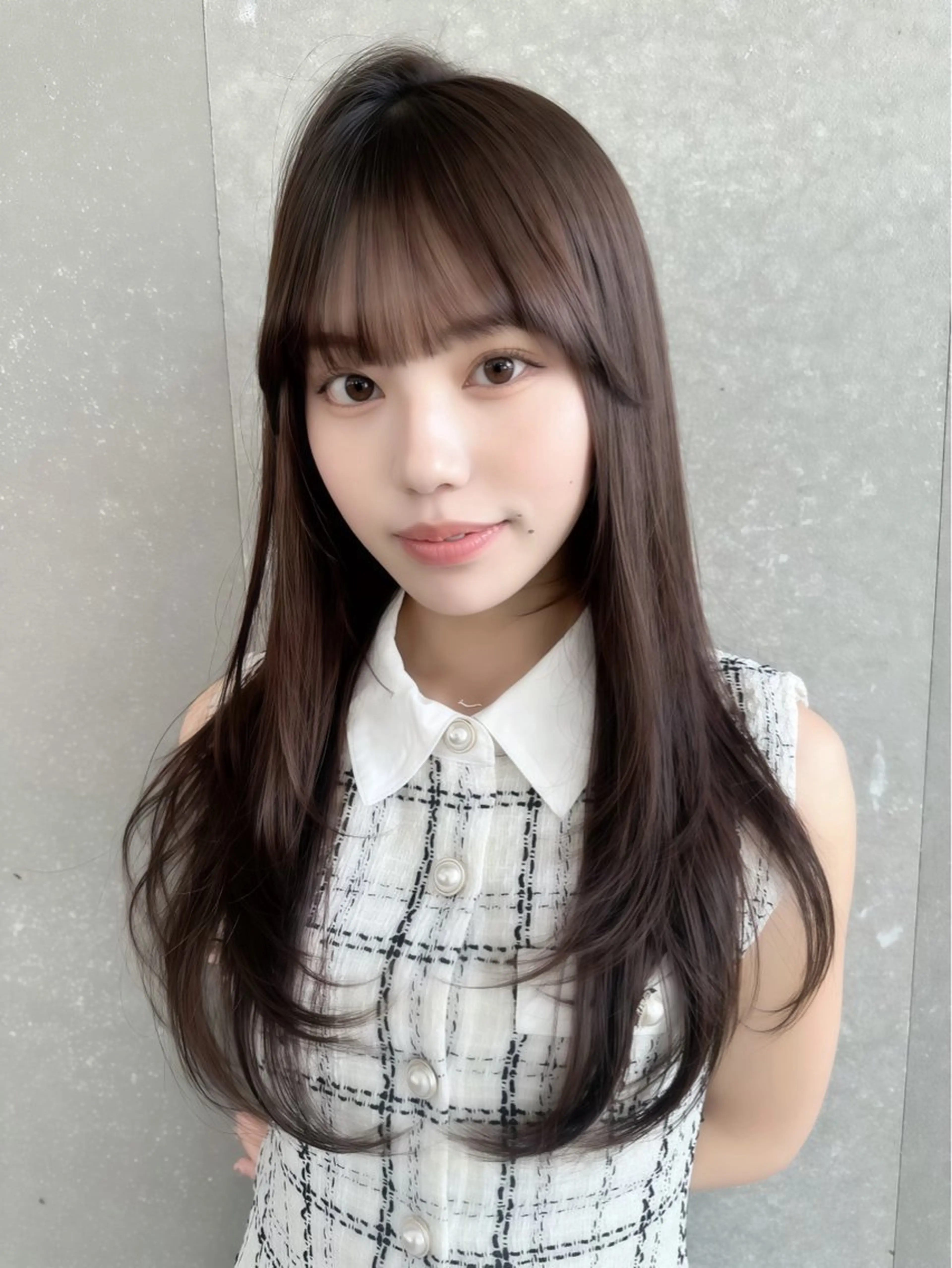 ロング カット トリートメント 高屋敷陸 レイヤー／グレージュのヘアスタイル