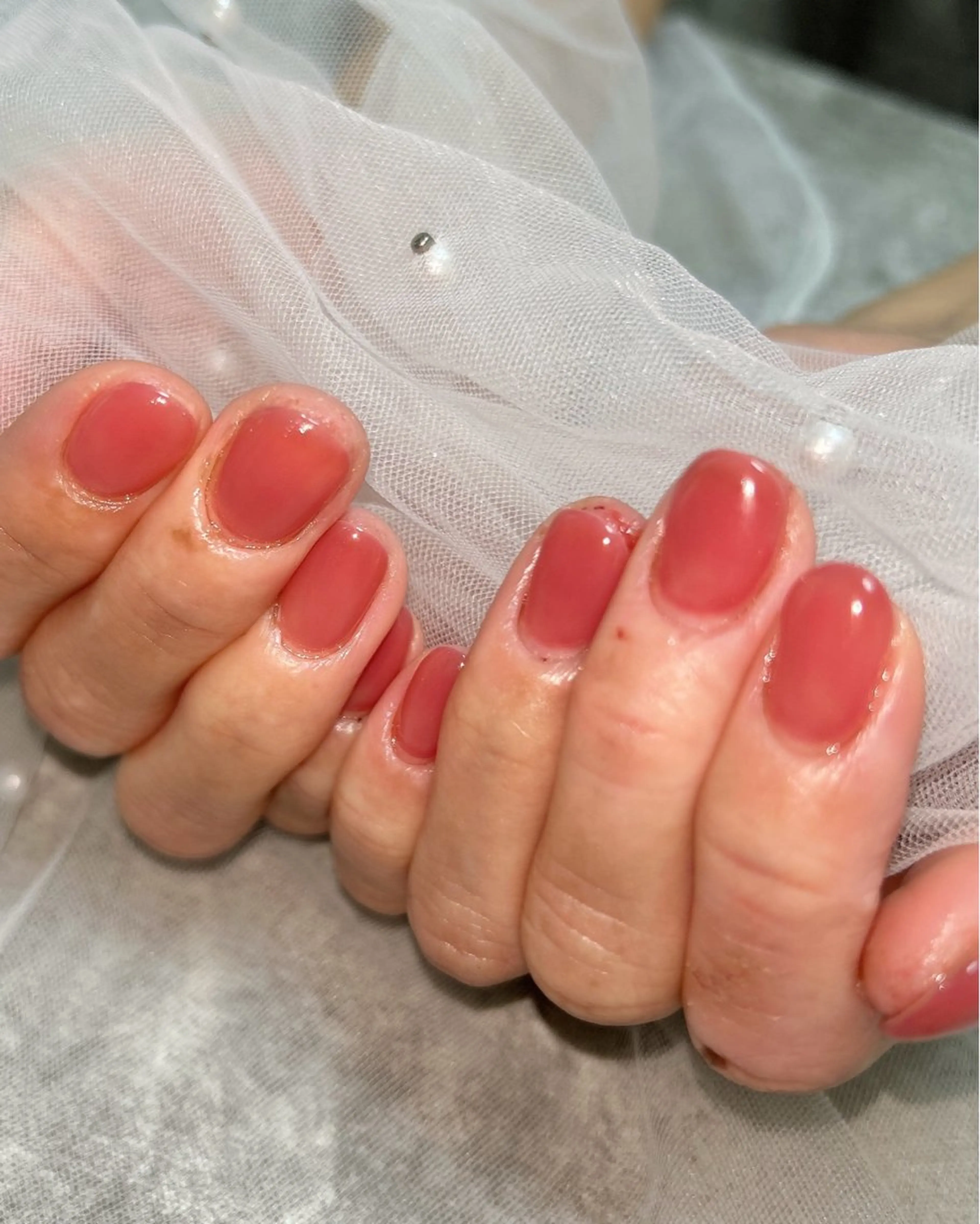 ネイル ピンク ハンドネイル ten nail salon　かえでのネイルデザイン