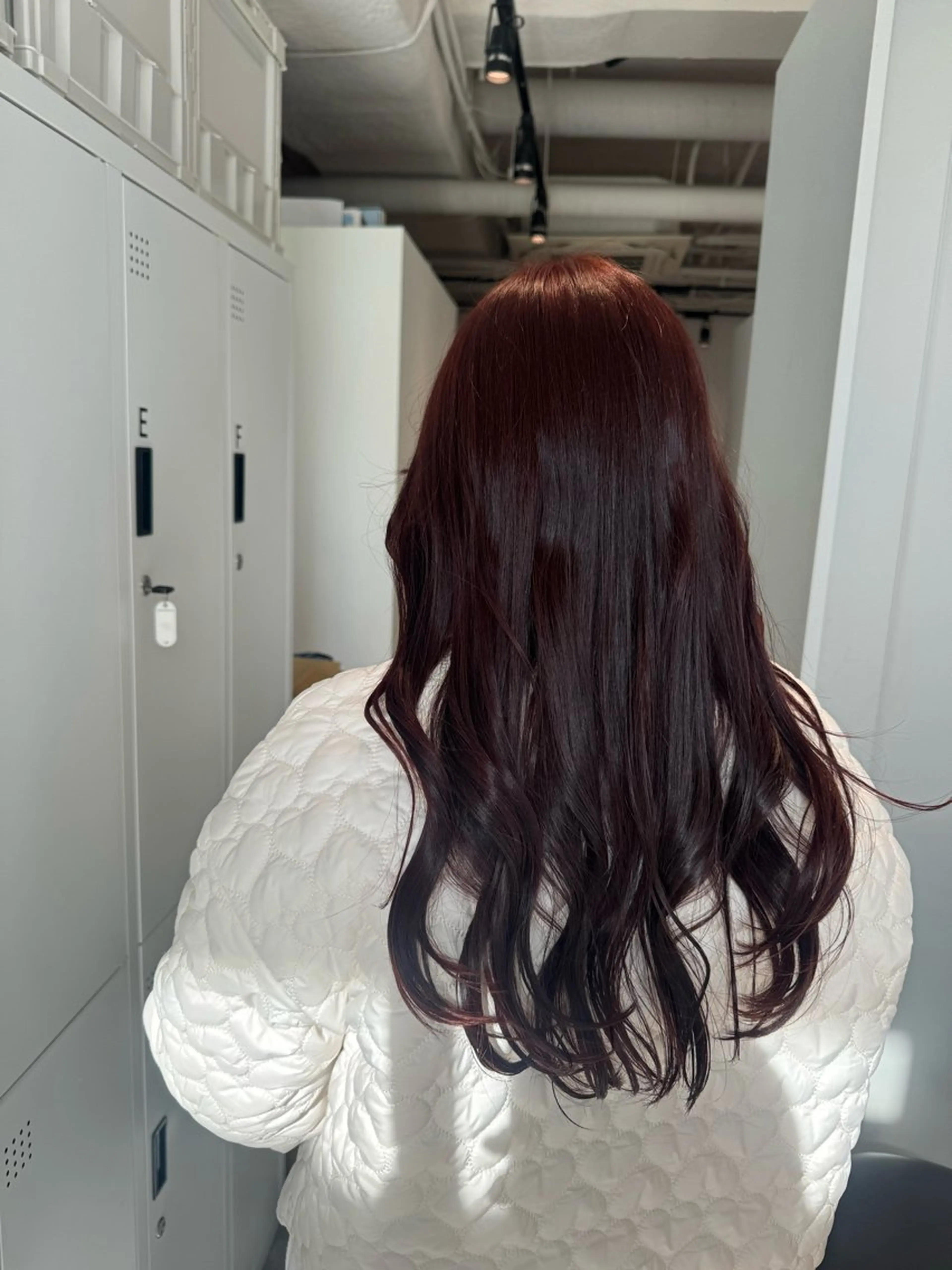 ロング カラー ブリーチ ブリーチなしカラー レッドカラー カット ヘアカラー トリートメント オスズ 🎀´-のヘアスタイル