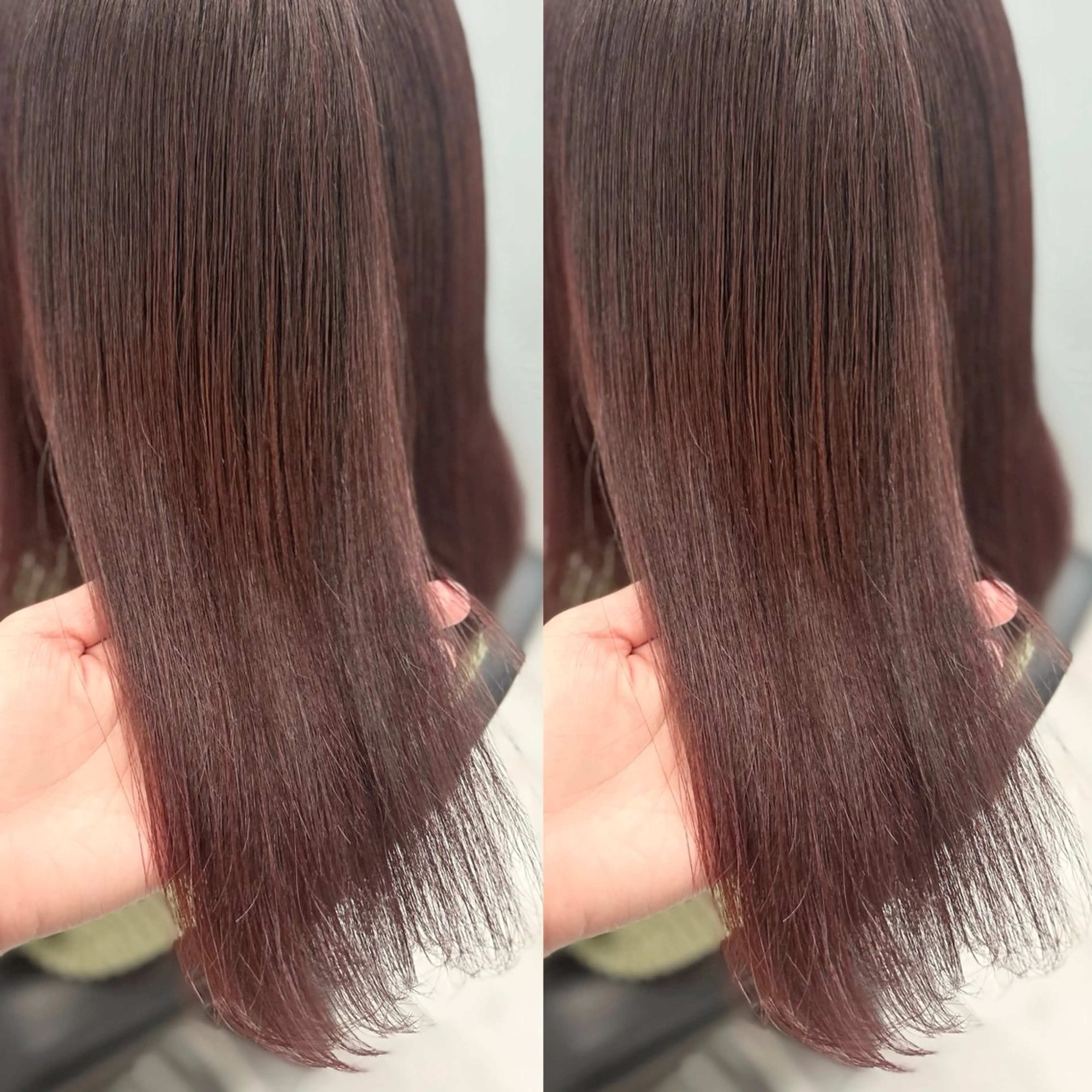 ミディアム カラー カット ヘアカラー 顔周り🎀 暖色系カラー🎀愛美のヘアスタイル