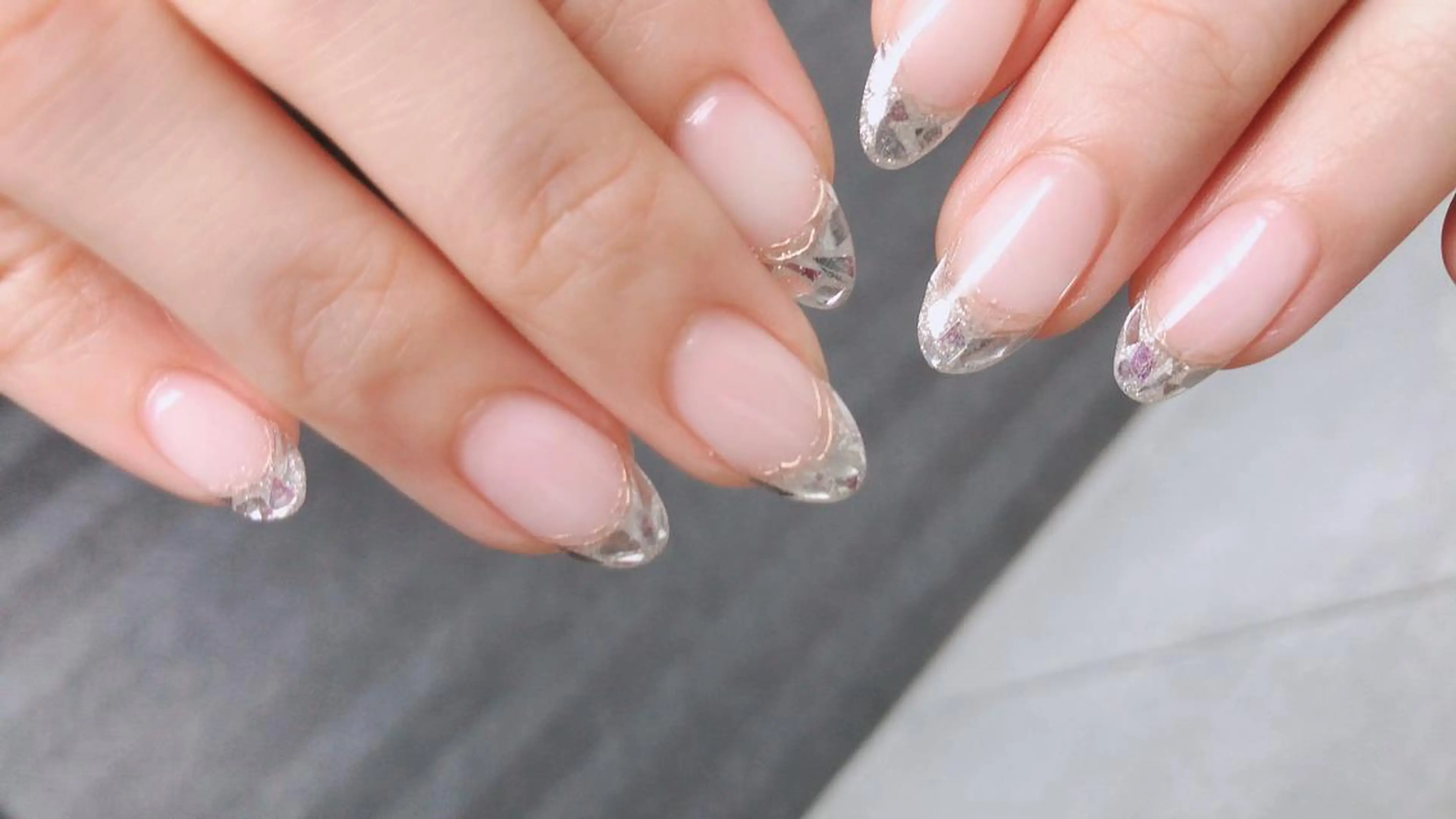 オフ込みガラスフレンチ✨ベースナシ。ベースありの場合別途¥1000かかります。の写真