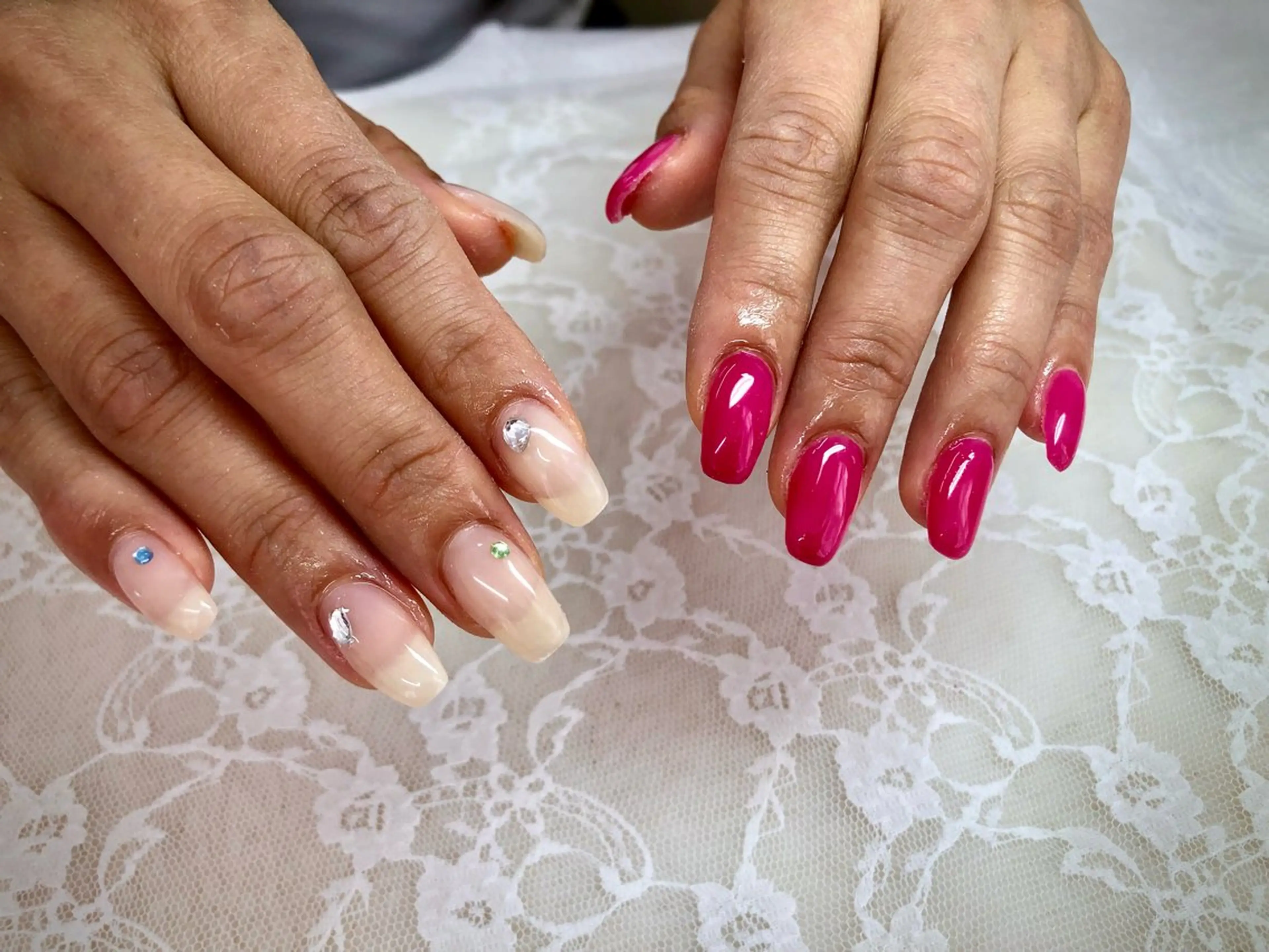 ネイル シンプルネイル ワンホンネイル ハンドネイル ハンドケア 心斎橋Salon Epokkuのネイルデザイン