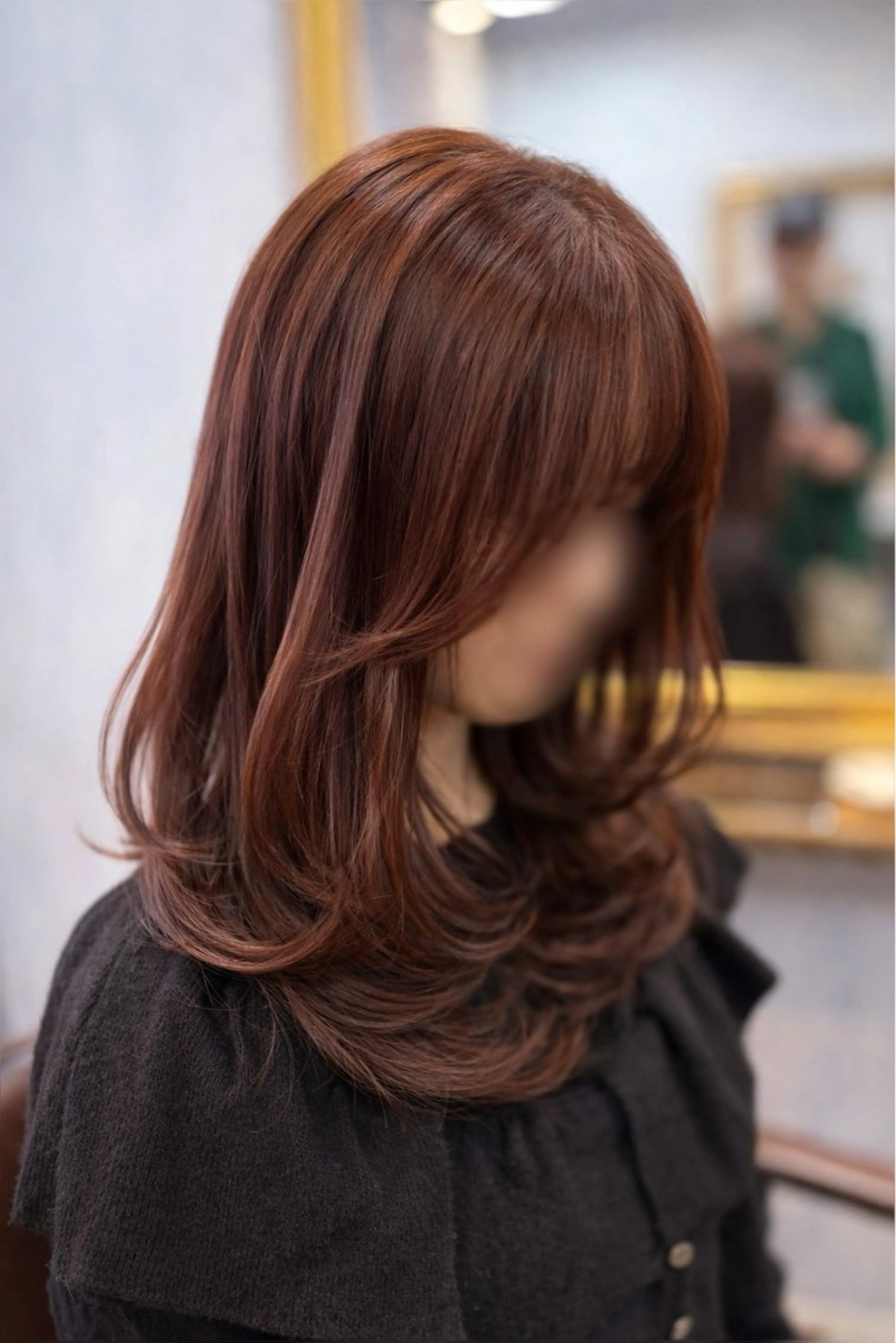 セミロング レイヤーカット カット ヘアカラー トリートメント ✨髪質改善特化✨ Romyリョージ✨のヘアスタイル