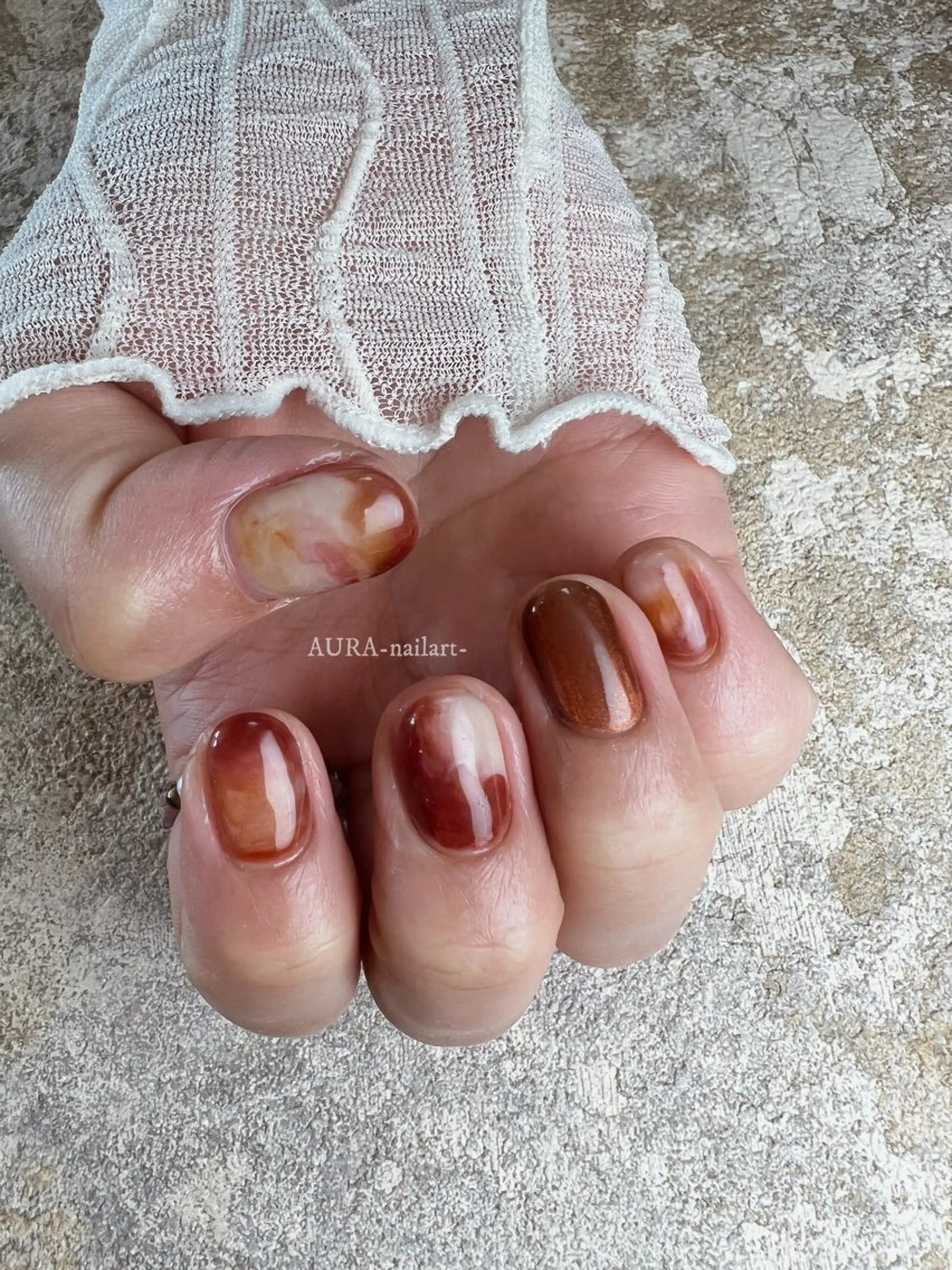 ネイル ハンドネイル AURA nailartのネイルデザイン