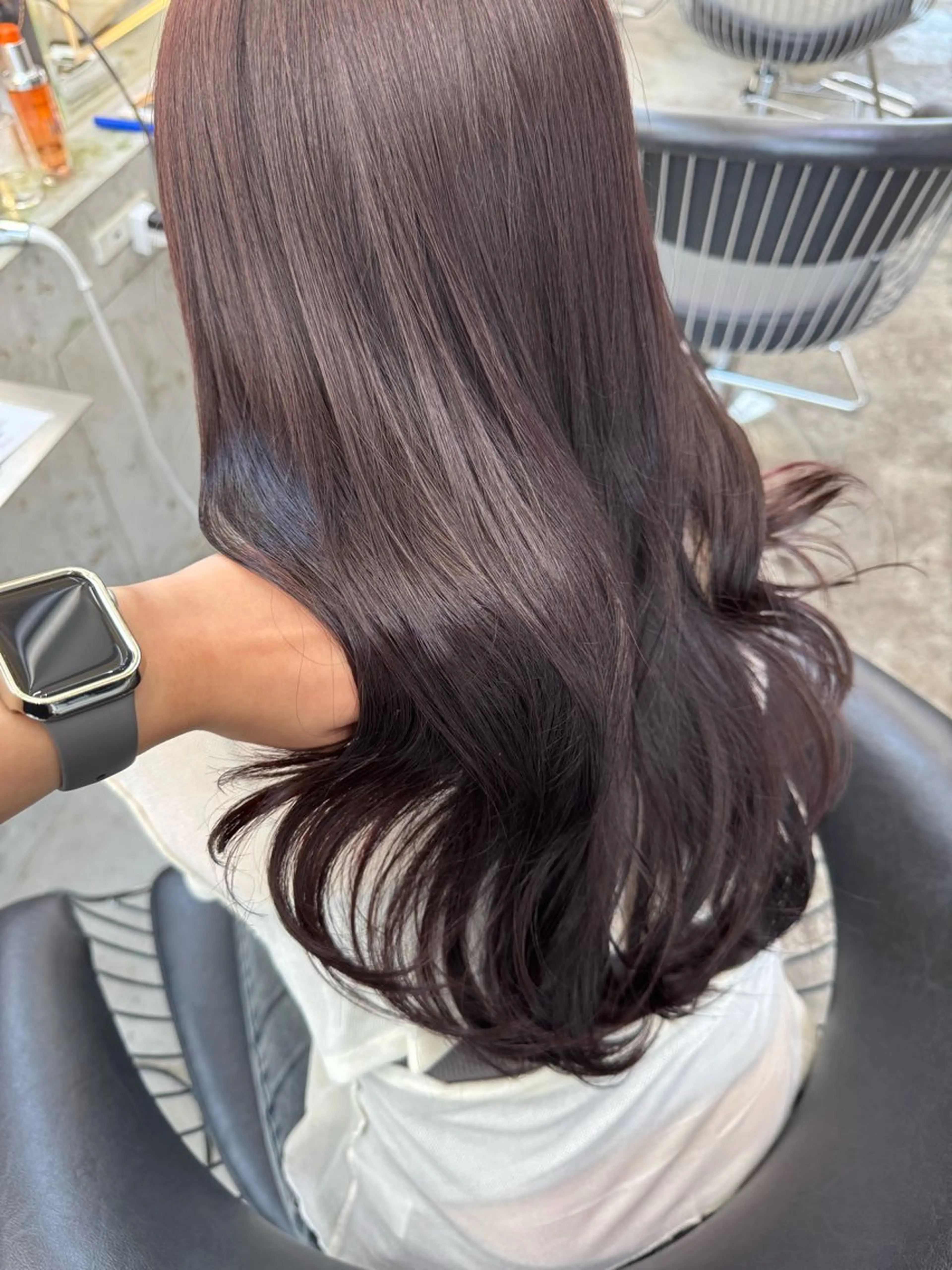 セミロング カラー ケアカラー 透明感カラー カット ヘアカラー トリートメント 韓国レイヤー/髪質 改善🎀ちなみのヘアスタイル