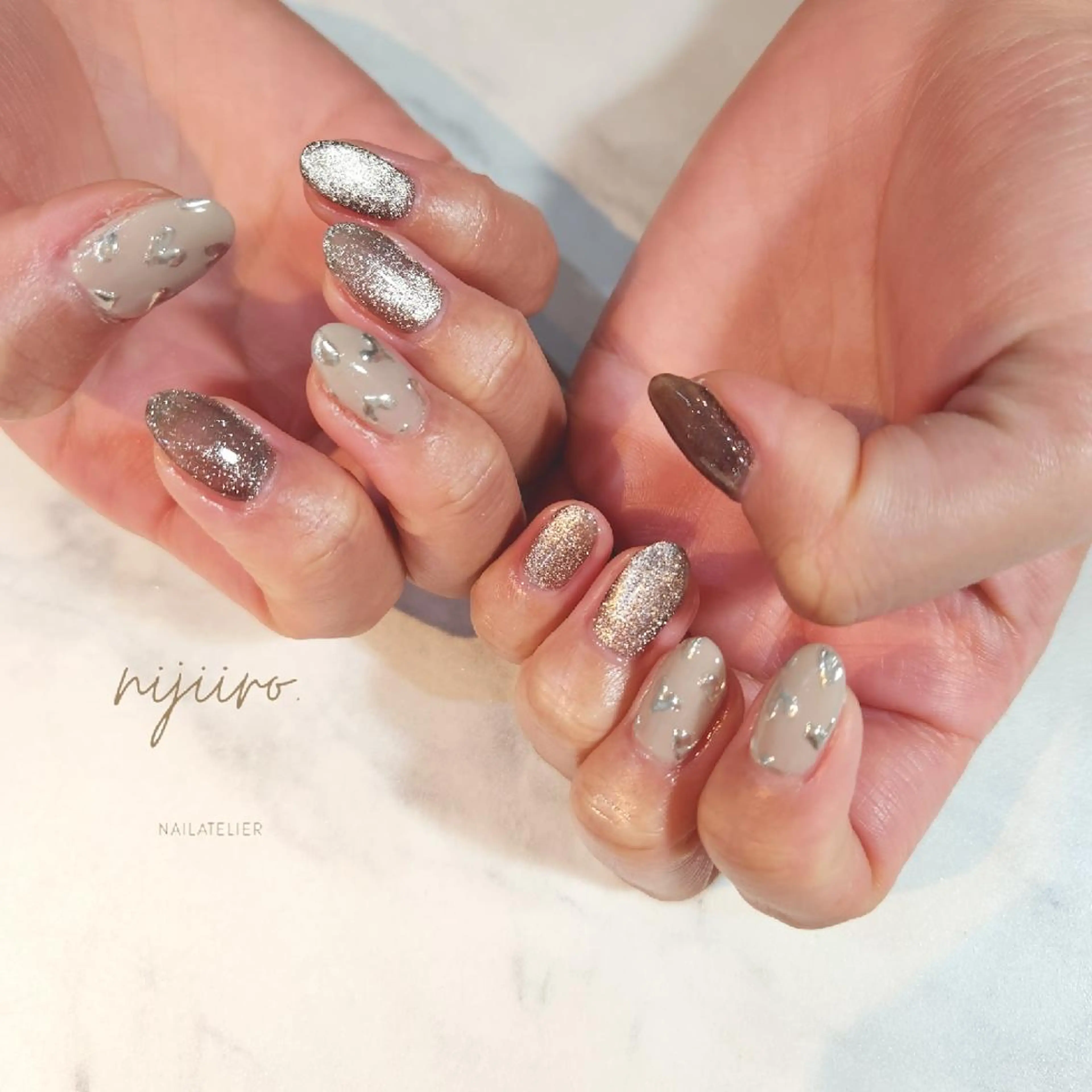 ネイル ハンドネイル nailatelier nijiiro.所属・nijiiro🌈 サトウのネイルデザイン
