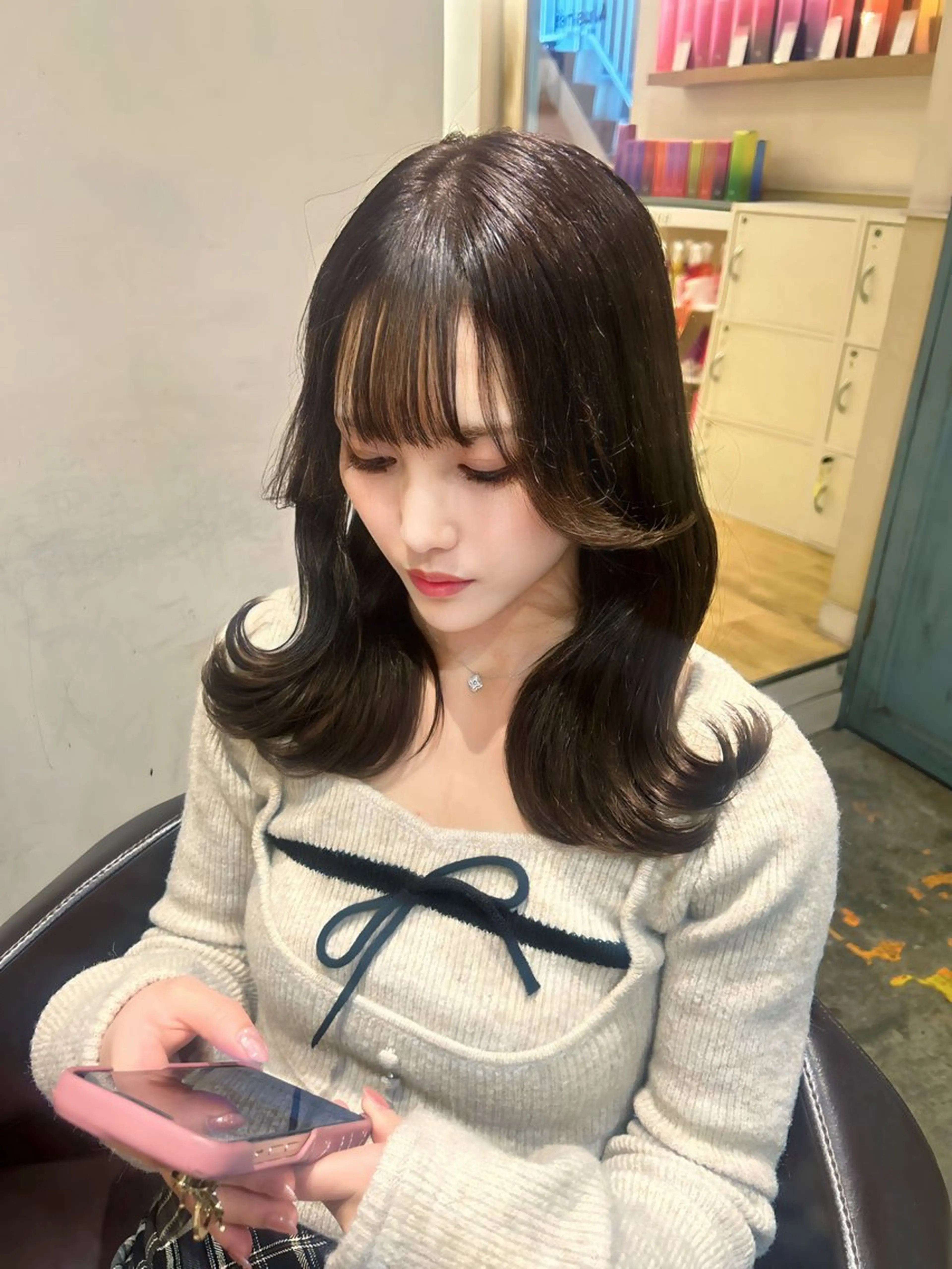 ロング カラー グレージュ 髪質改善 韓国風ヘア レイヤーカット カット トリートメント 店長✨️韓国ヘア✖️ 髪質改善カラー／純大のヘアスタイル