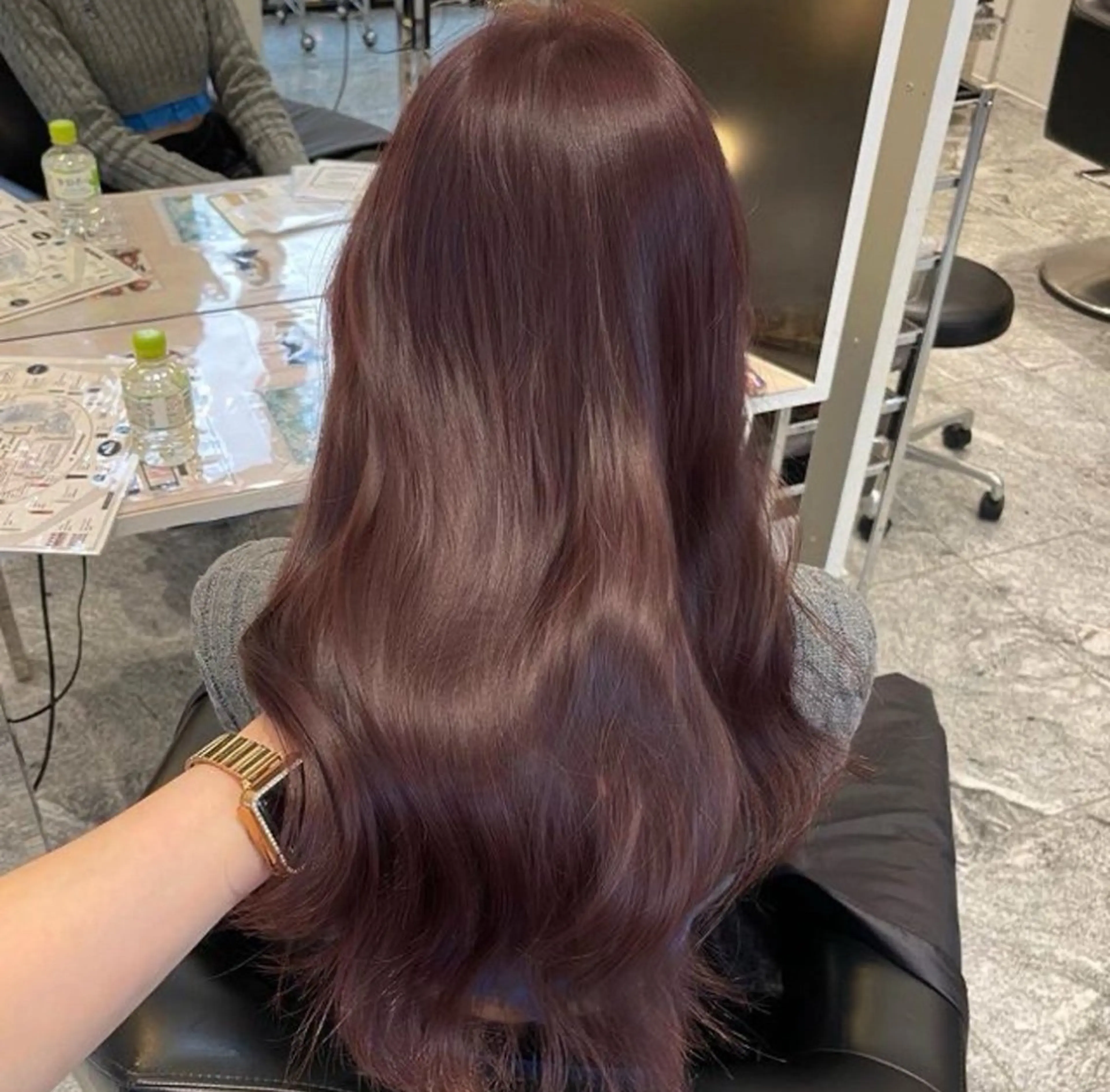 ロング ヘアカラー トリートメント 心斎橋/レイヤー/ 韓国/メンズ/せんのヘアスタイル