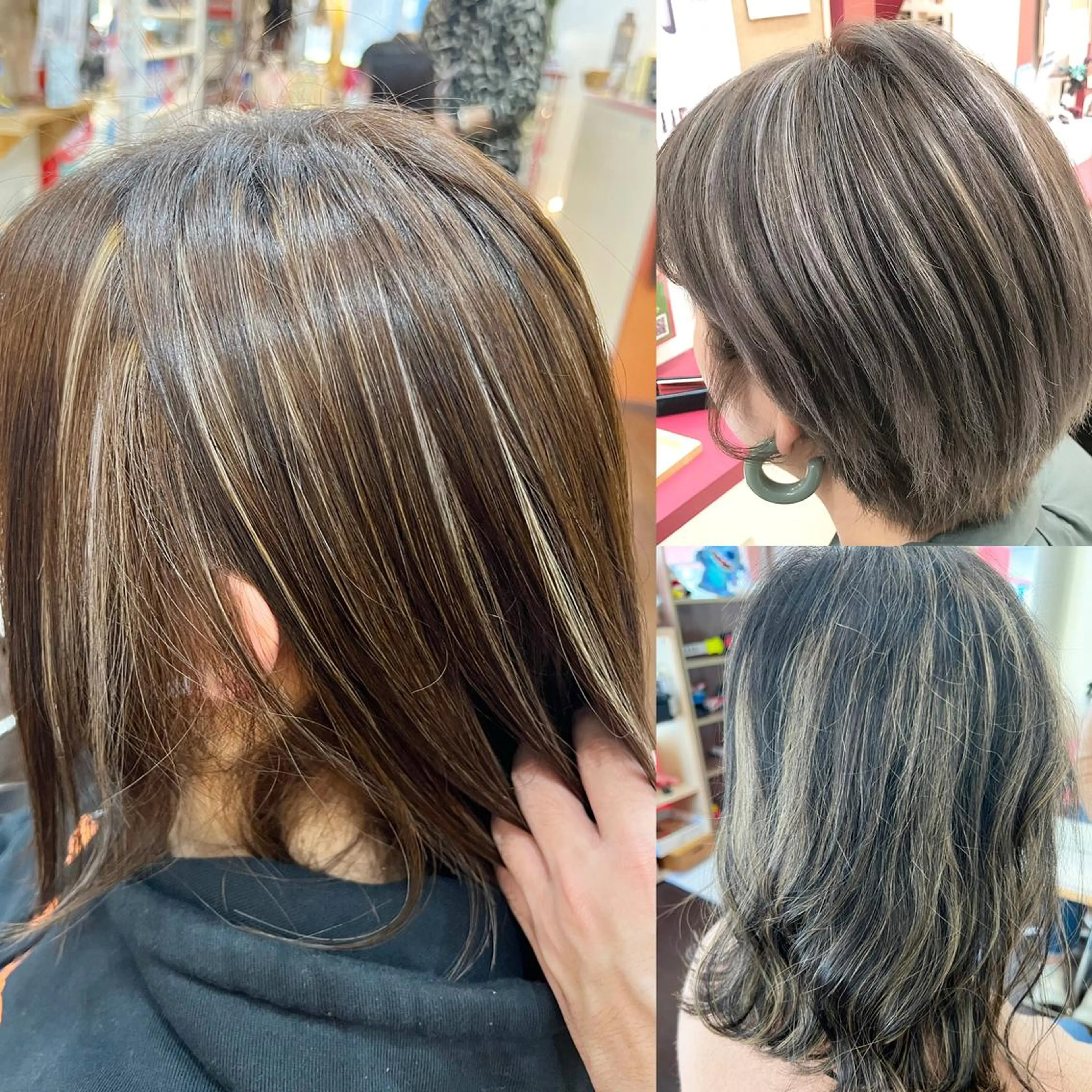 カラー ハイライトカラー まさき✂︎ブリーチ／ デザインカラーのヘアスタイル