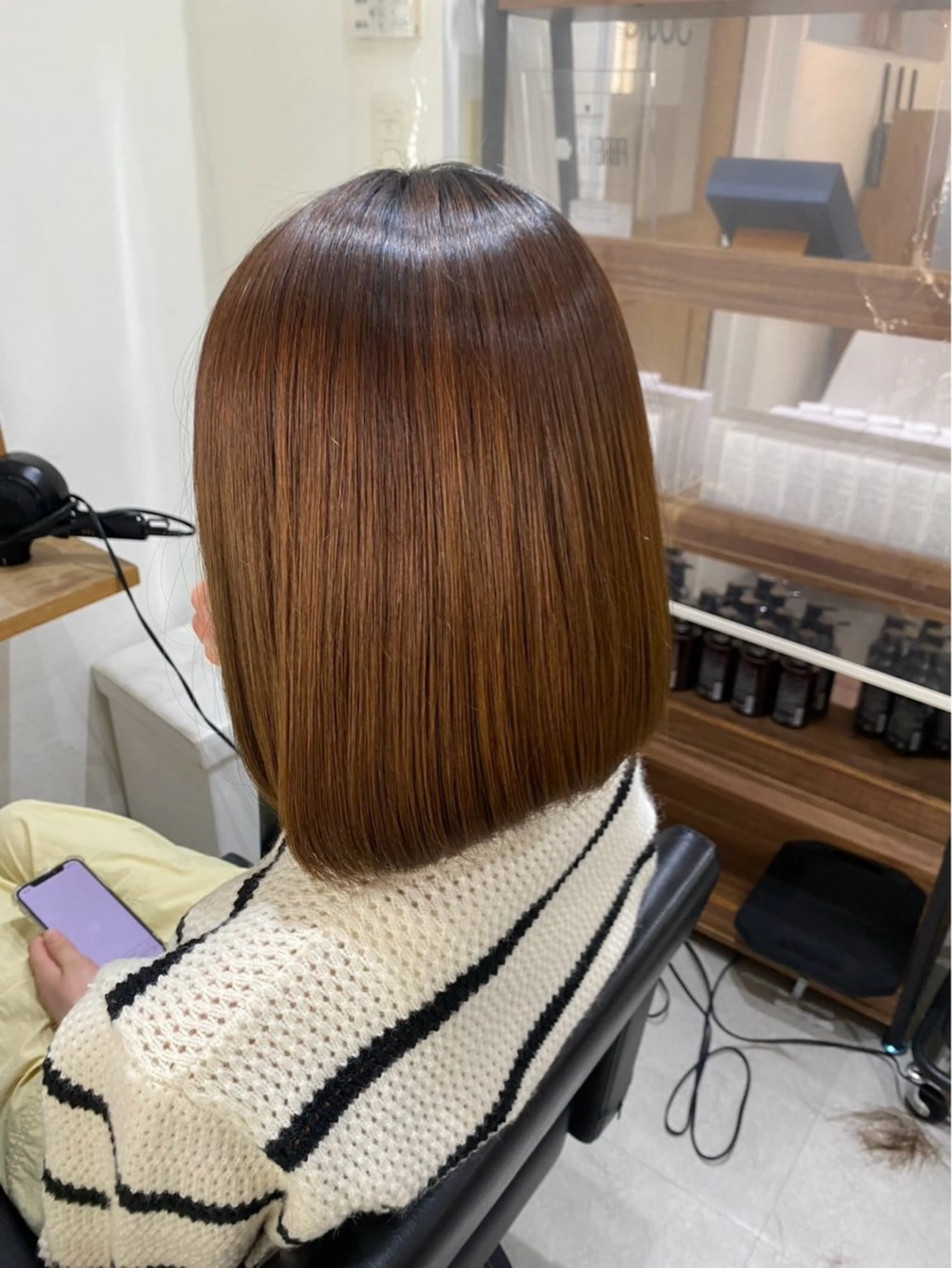 🦋[カット+酸性ストレート+トリートメント]🦋従来の縮毛矯正と比較して髪の負担を最小限に抑えるの写真