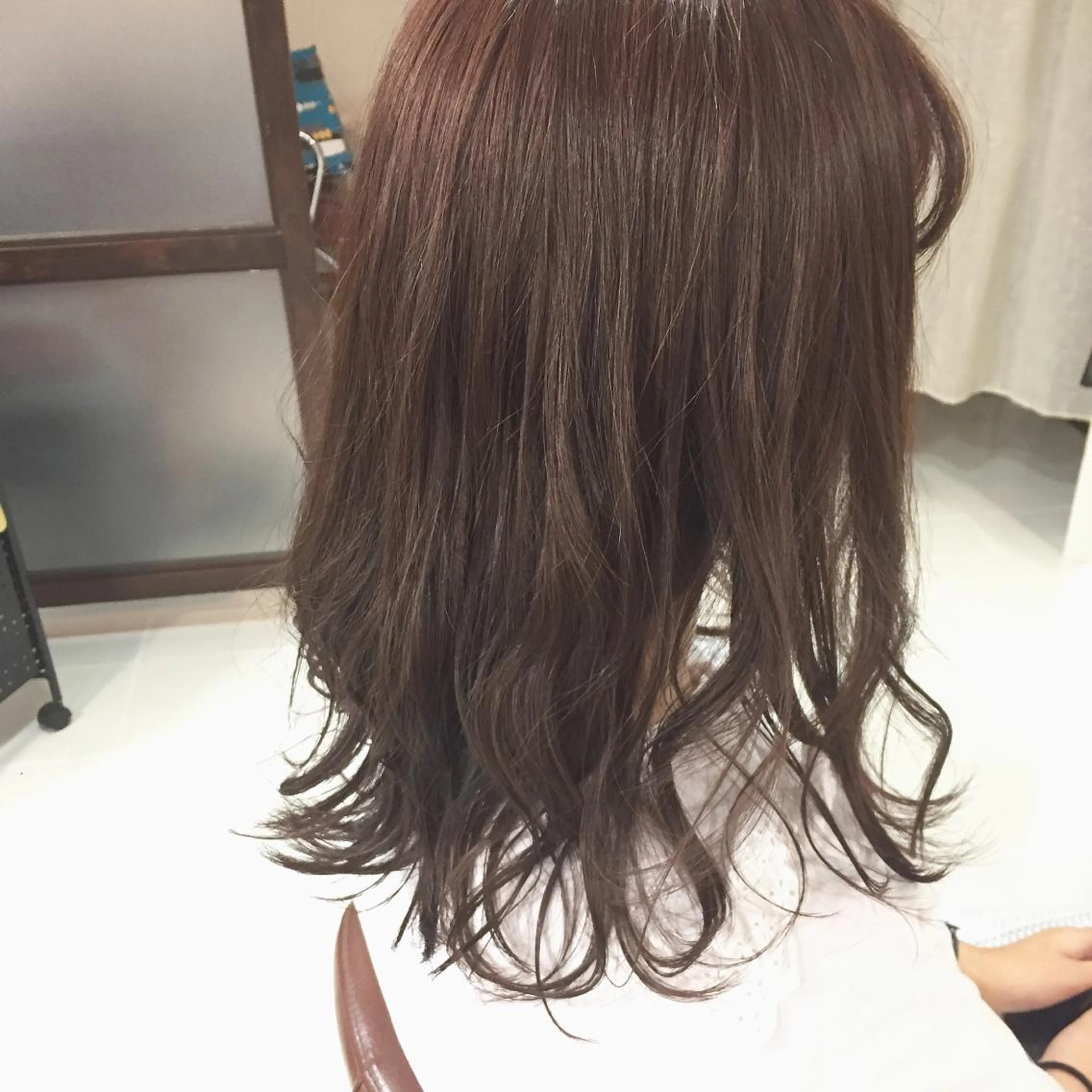 セミロング カラー アッシュ ピンクカラー ピンクアッシュ N°+aero 🦔近藤　のぞみ🦔のヘアスタイル