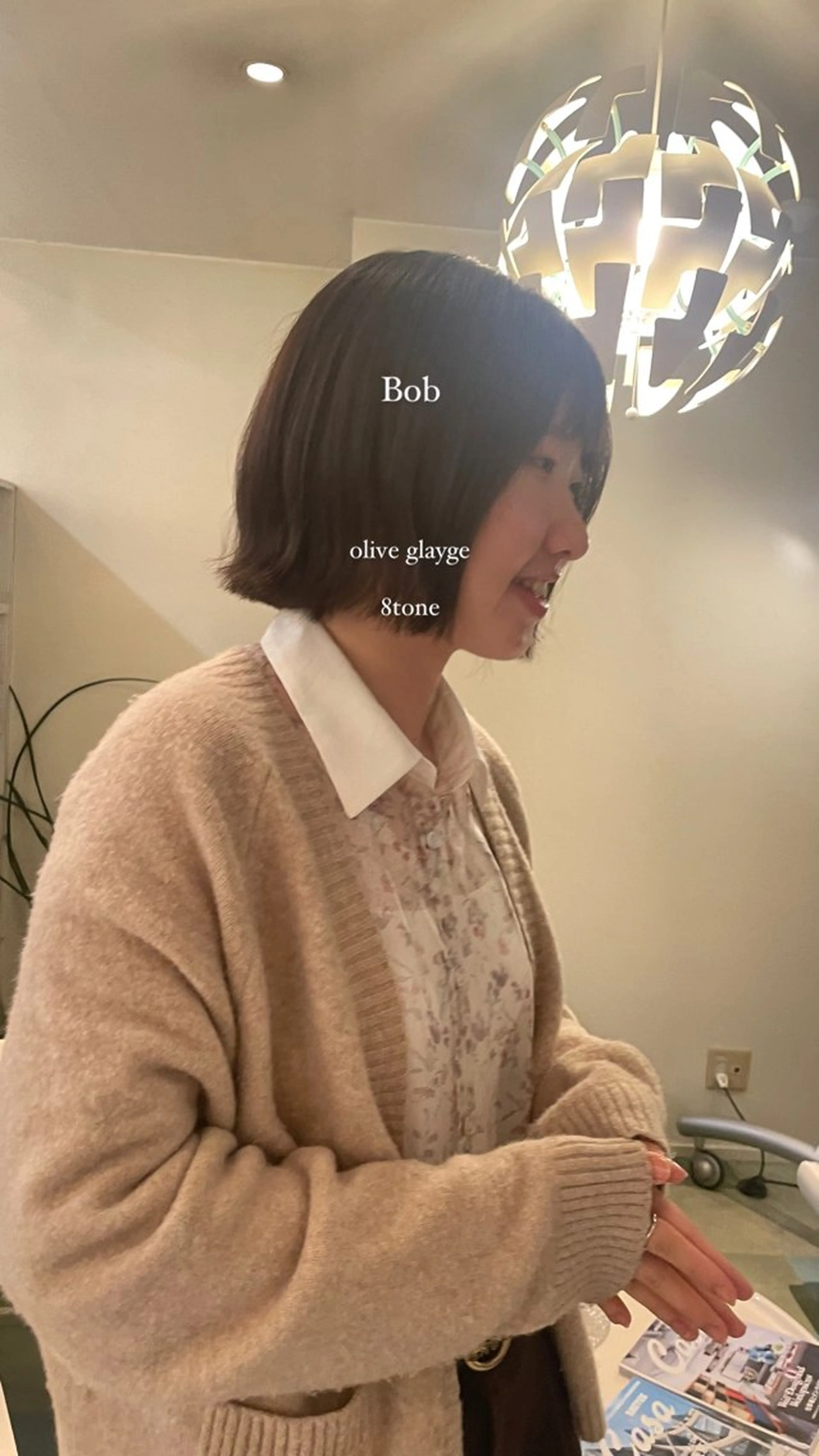 ミディアム カット 丸山 愛万音のヘアスタイル