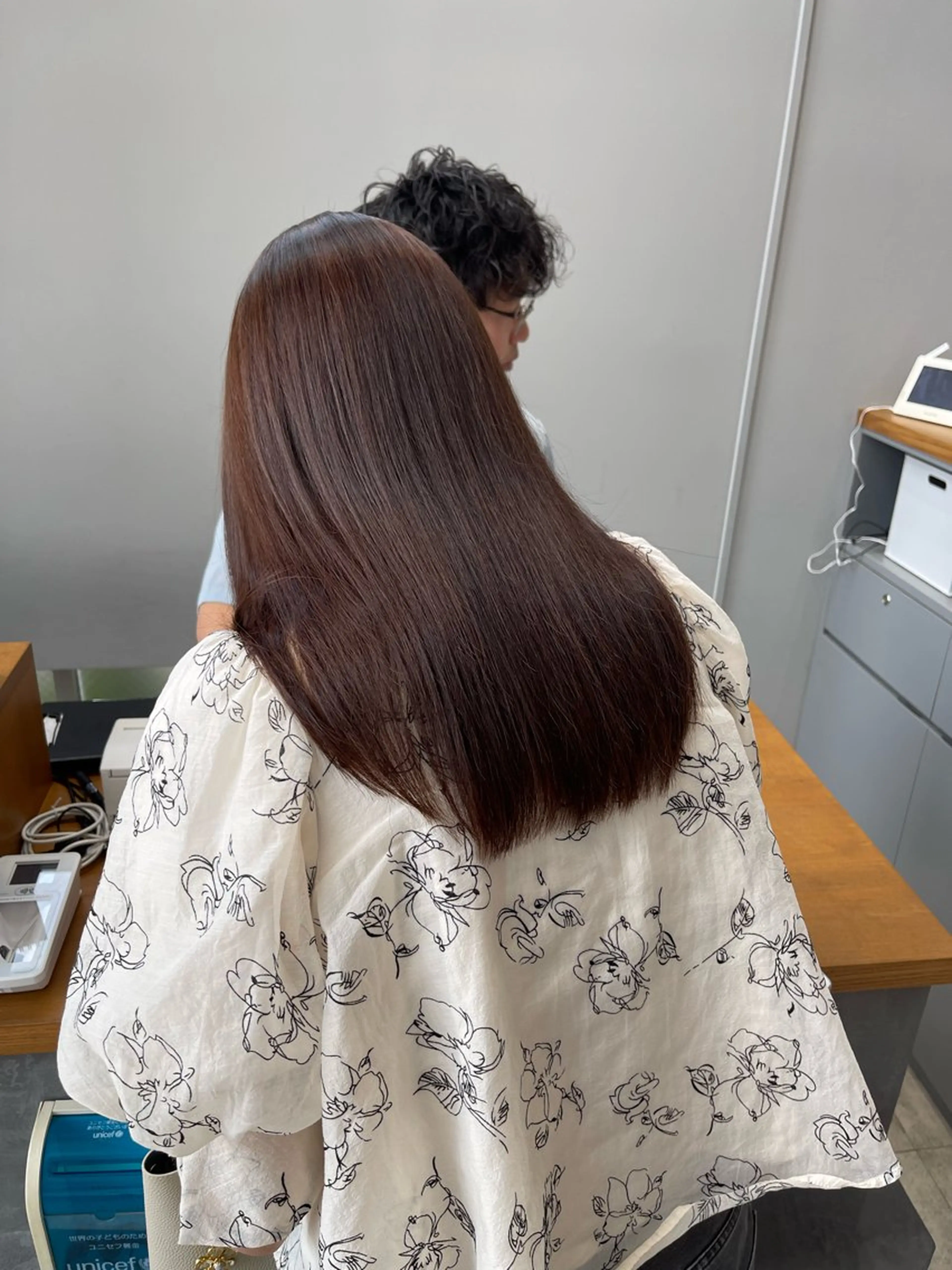 ロング パーマ 酸性ストレート ストレートパーマ 縮毛矯正 石原圭悟 /ショート/艶カラーのヘアスタイル