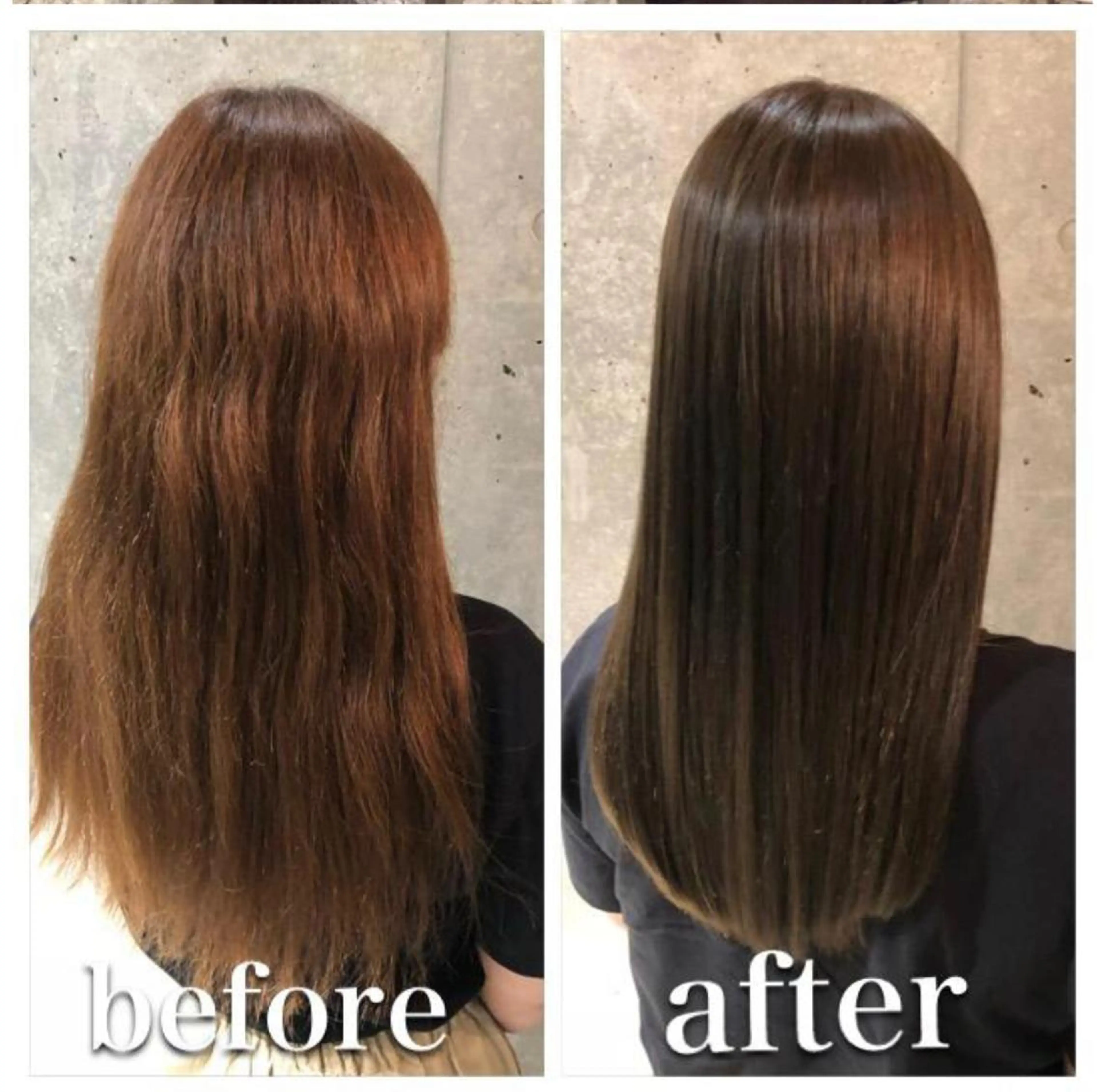 縮毛矯正+髪質改善トリートメント+カットの写真