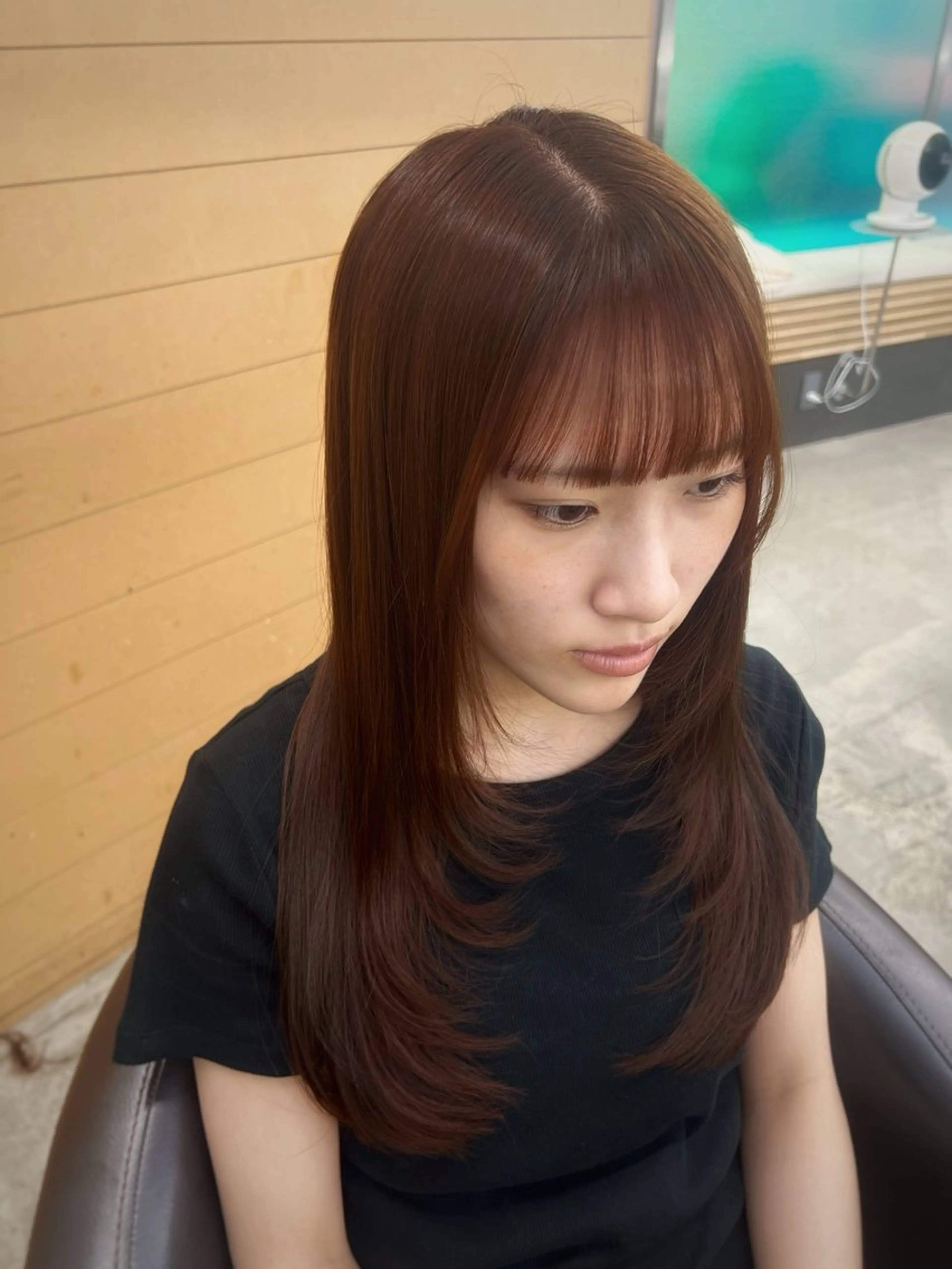 🇰🇷韓国ヘアカット＋カラー＋髪質改善トリートメント🍎の写真