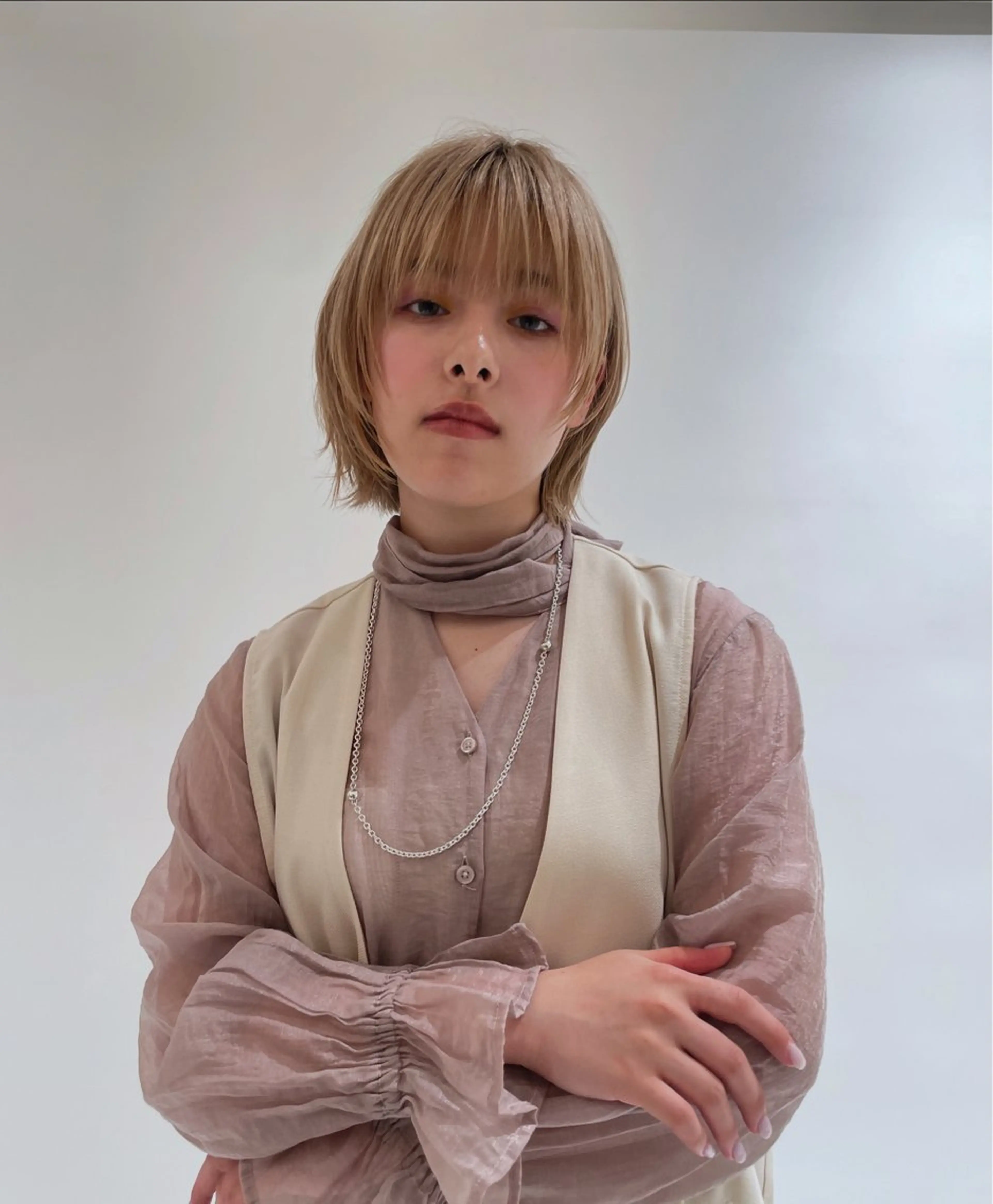 ショート カラー ハイトーンカラー ショートヘア maison mile所属・akariナチュラル モード/恵比寿のヘアスタイル