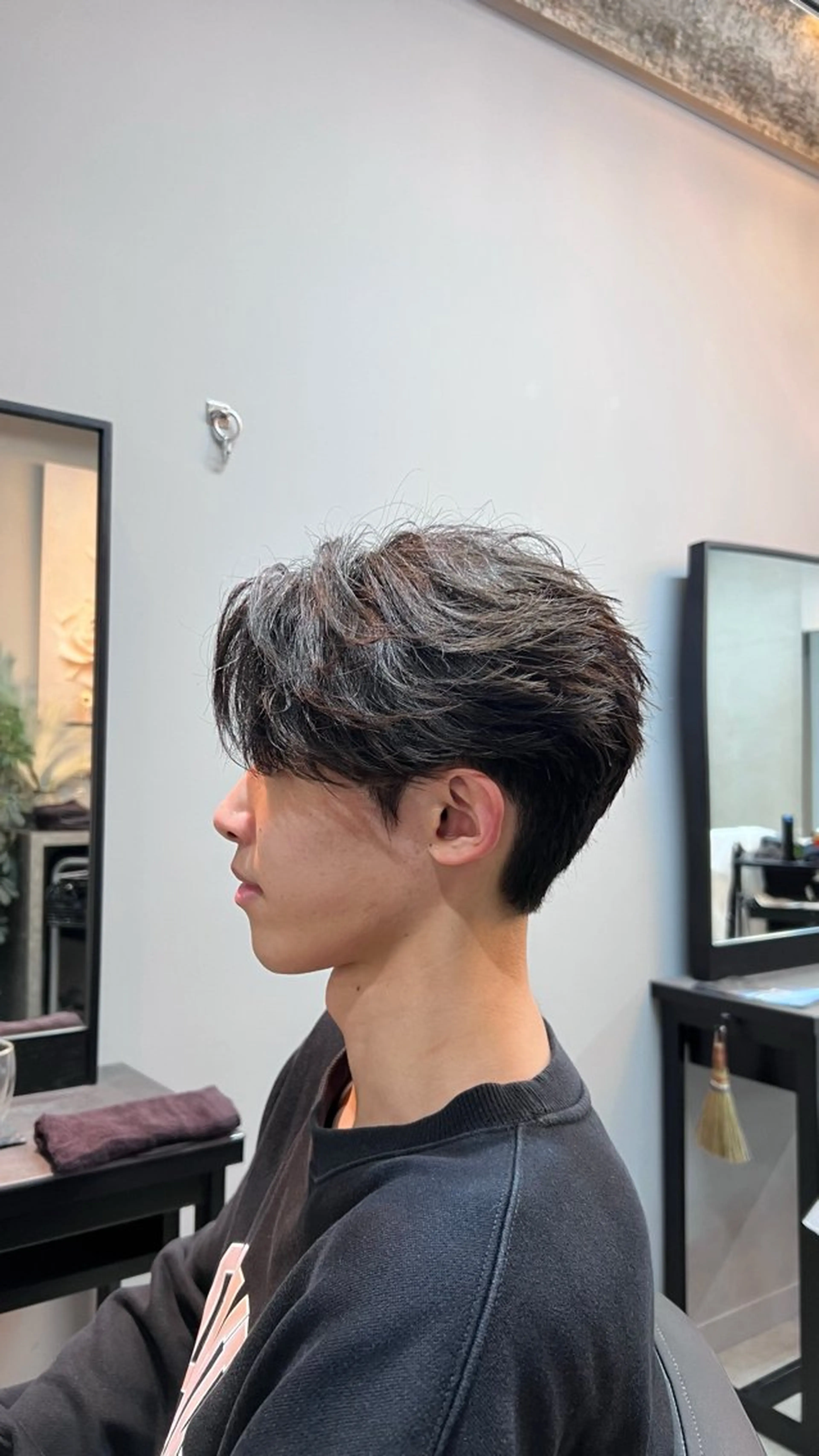ショート パーマ メンズ フェザーパーマ メンズパーマ カット パーマ Alo所属・💥メンズパーマ /表参道/モント💥のヘアスタイル