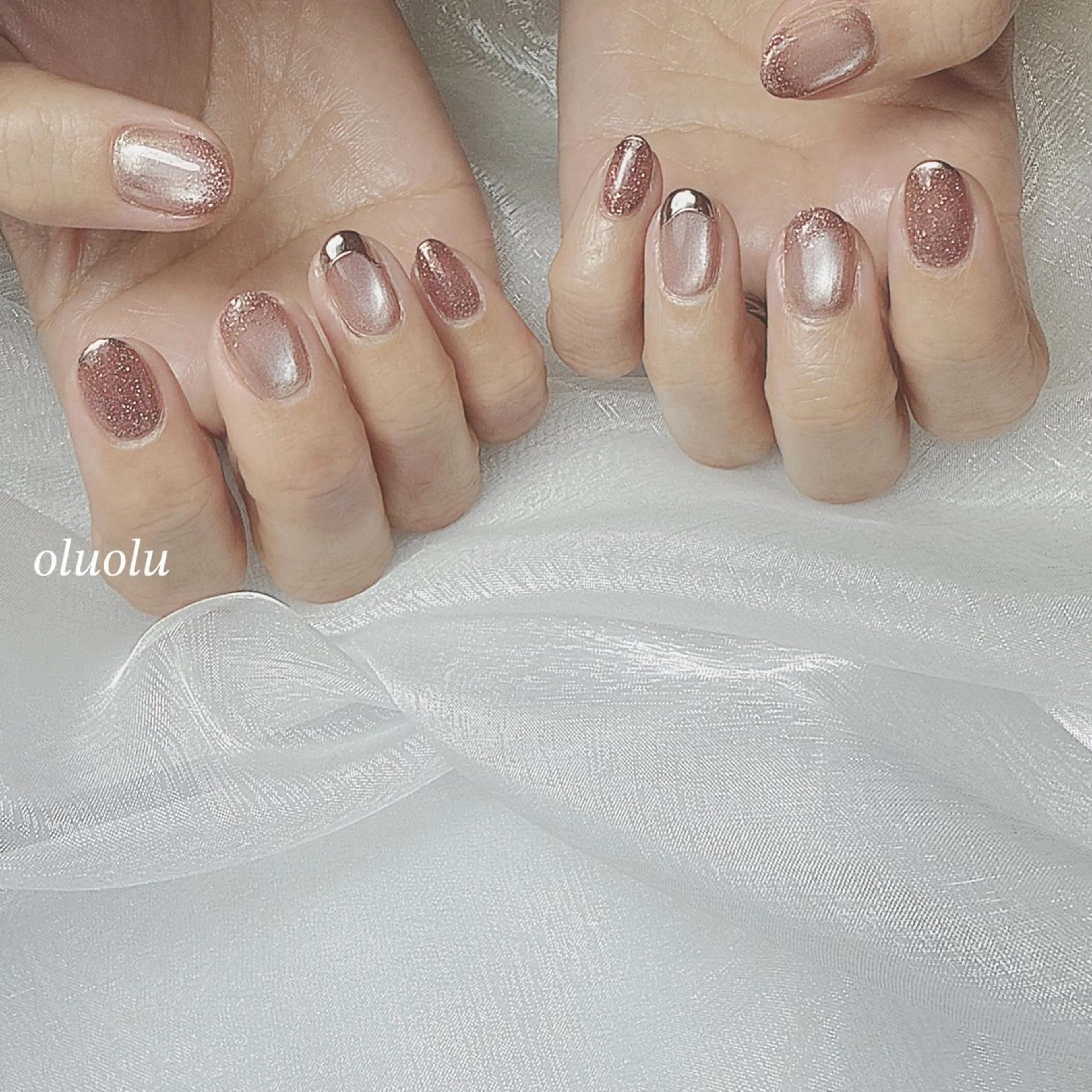 ネイル アートネイル フラッシュネイル フットネイル マグネットネイル ミラーネイル ハンドネイル 大村 紬華のネイルデザイン