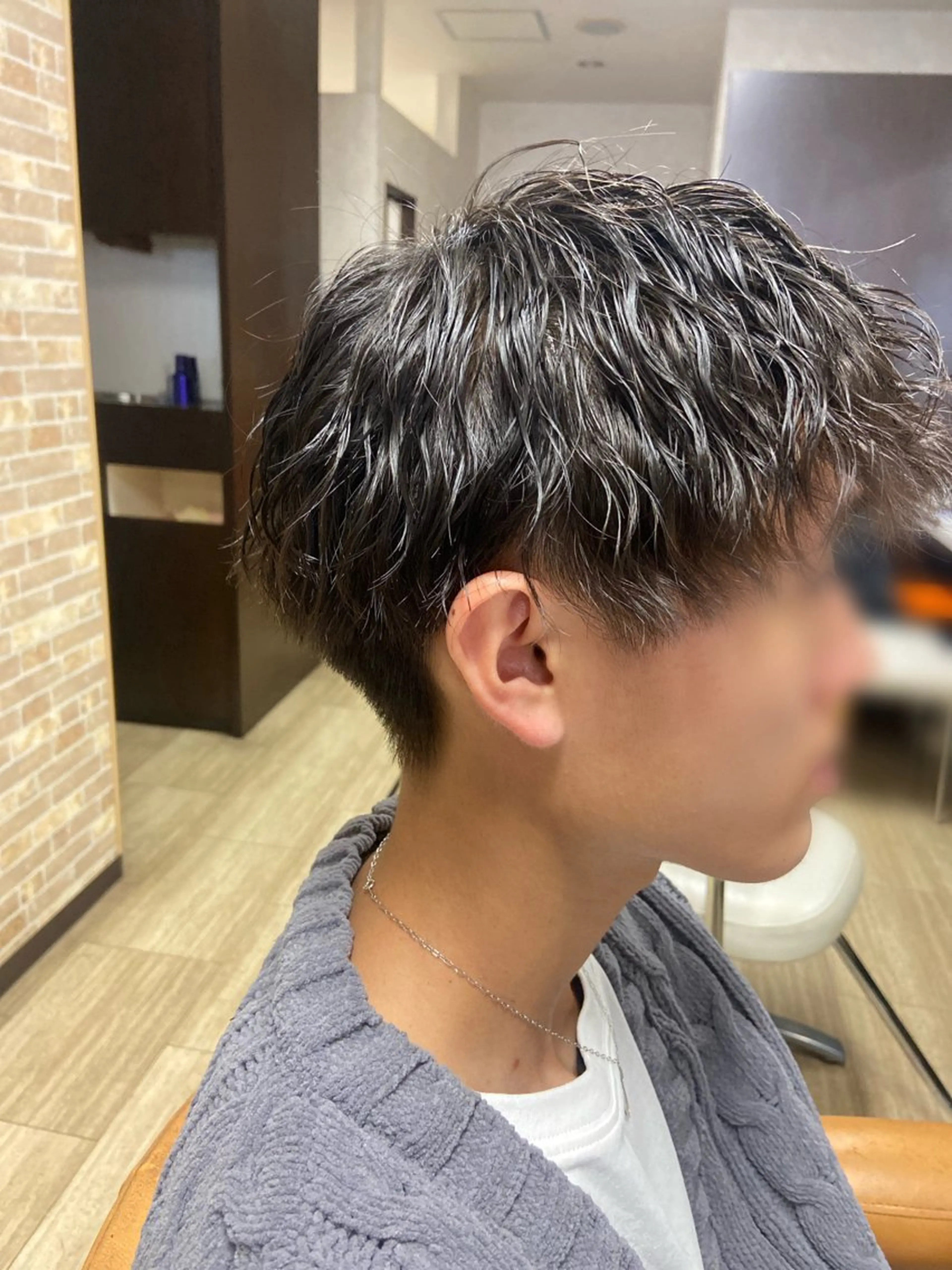 パーマ メンズ パーマ 千上 結希奈のヘアスタイル