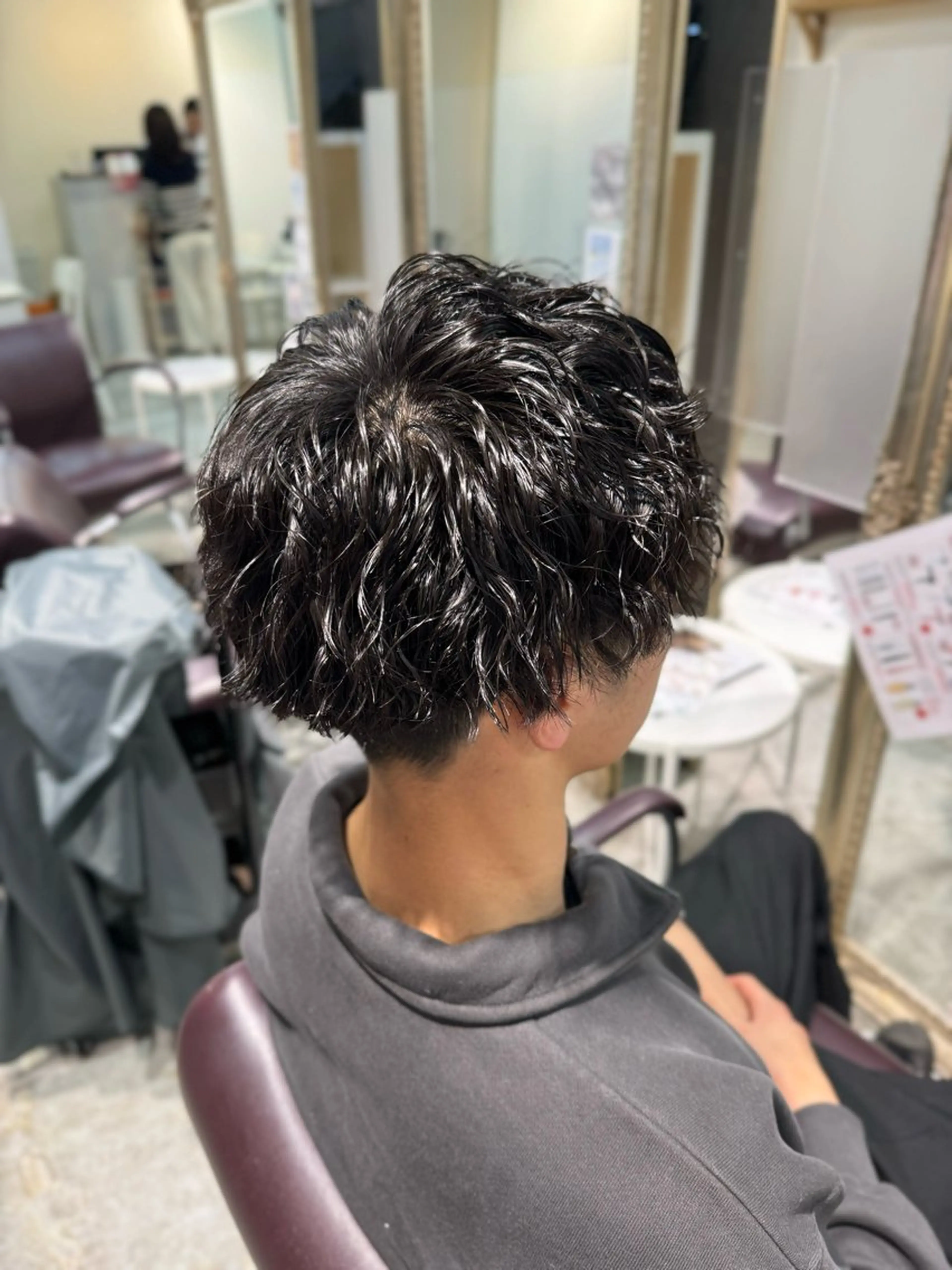 ショート パーマ スパイラルパーマ AMRITA所属・men'sｶｯﾄ ﾊﾟｰﾏ🫧ｼｵﾝのヘアスタイル
