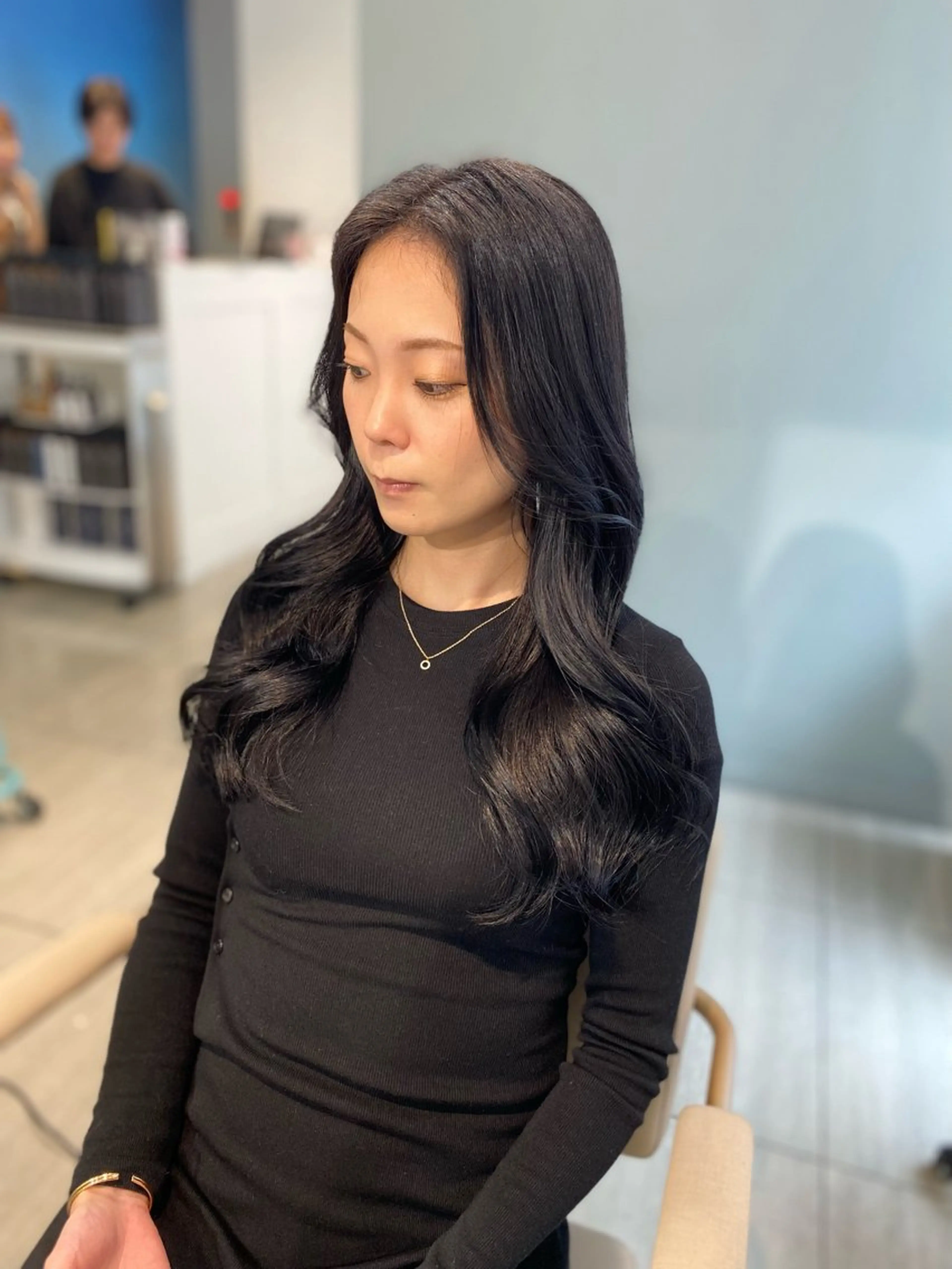 ロング カラー カット ヘアカラー トリートメント 韓国風レイヤーカット 💎髪質改善"yuiのヘアスタイル