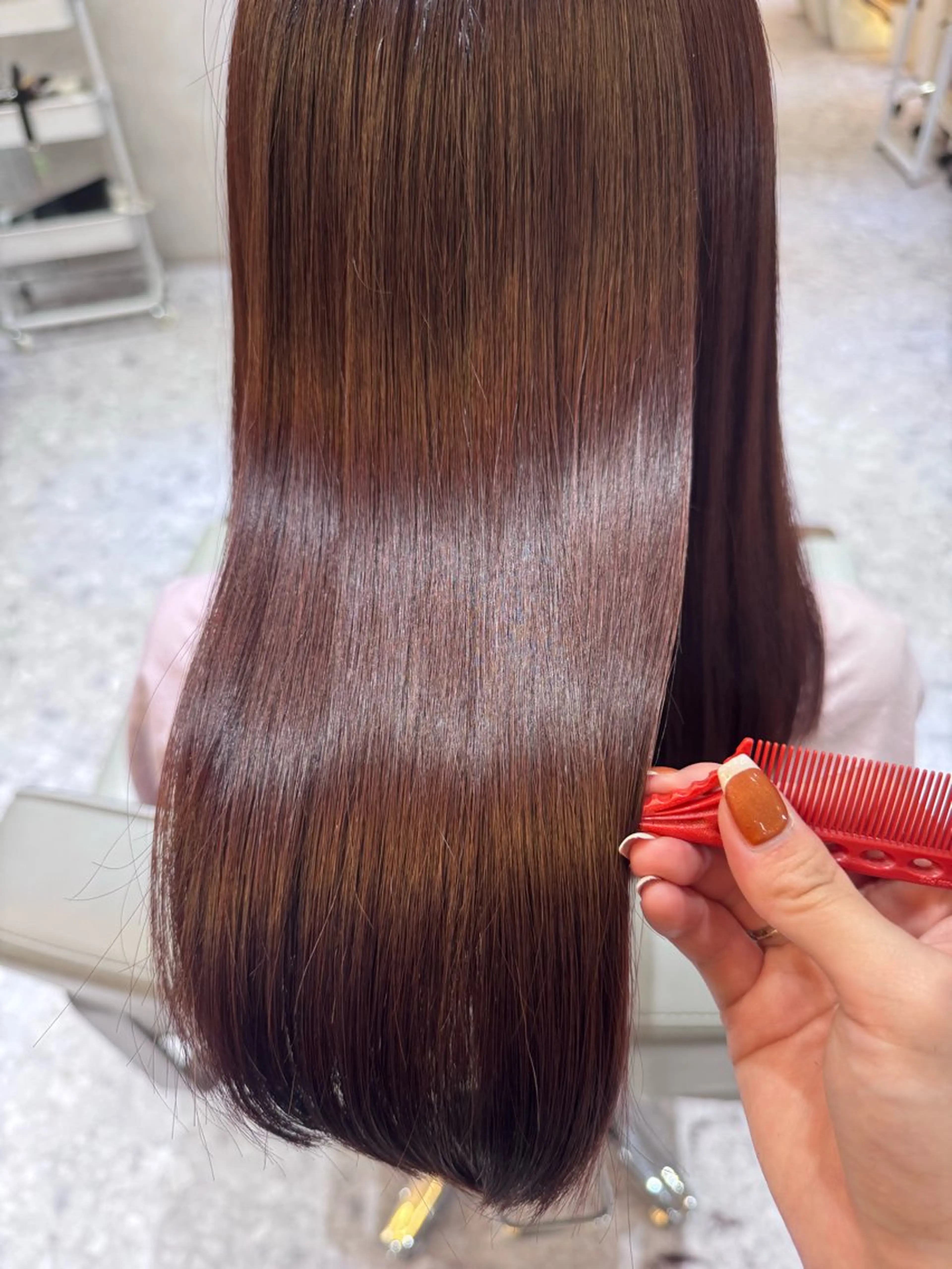 ミディアム カラー カット ヘアカラー トリートメント 🎀髪質改善/艶髪/ 艶カラー🎀浅田涼風のヘアスタイル