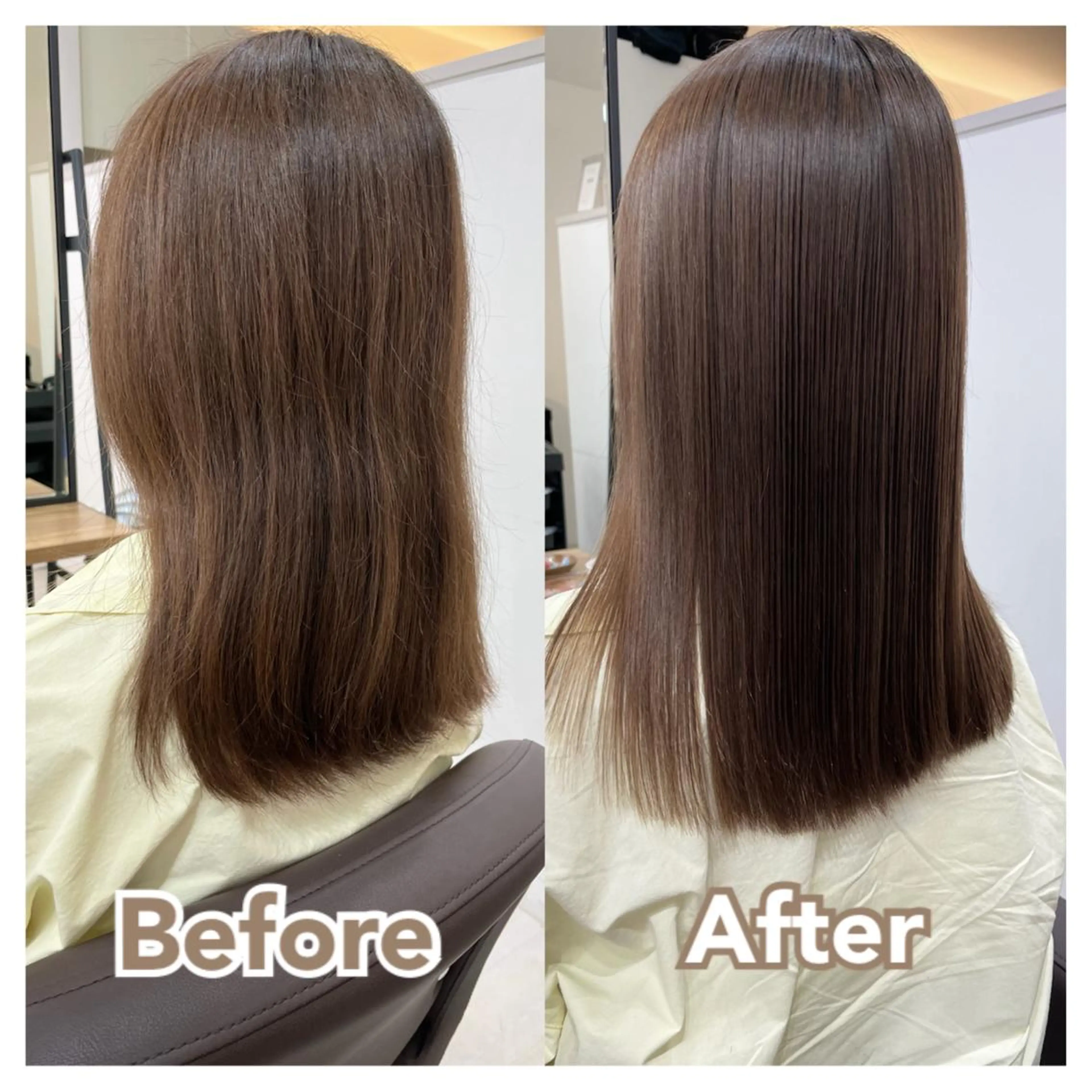 ミディアム カラー カット 縮毛矯正 トリートメント 村山 茉衣のヘアスタイル