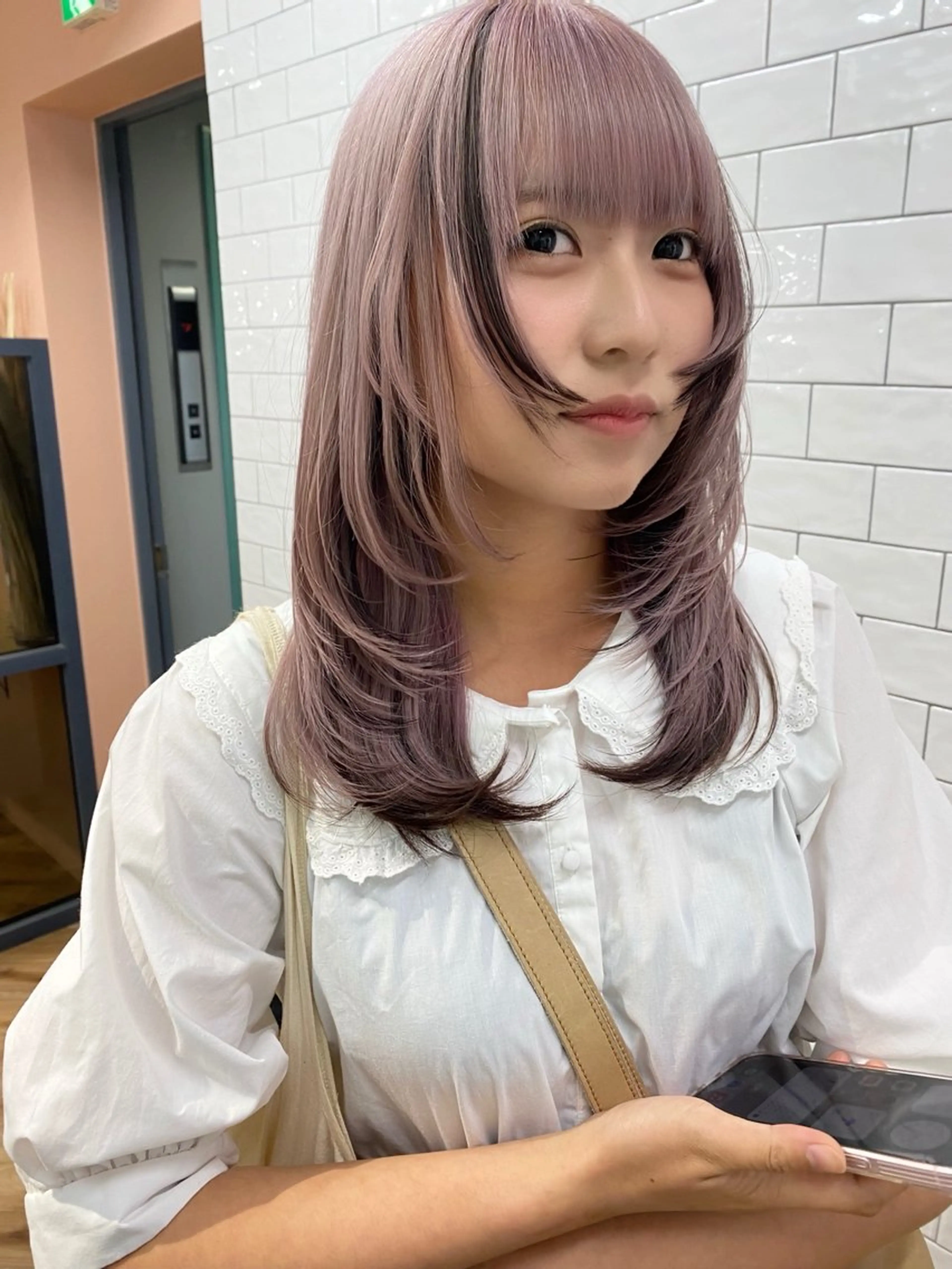 セミロング カラー デザインカラー ニュアンス/透明感 /似合わせ綾人🌈のヘアスタイル