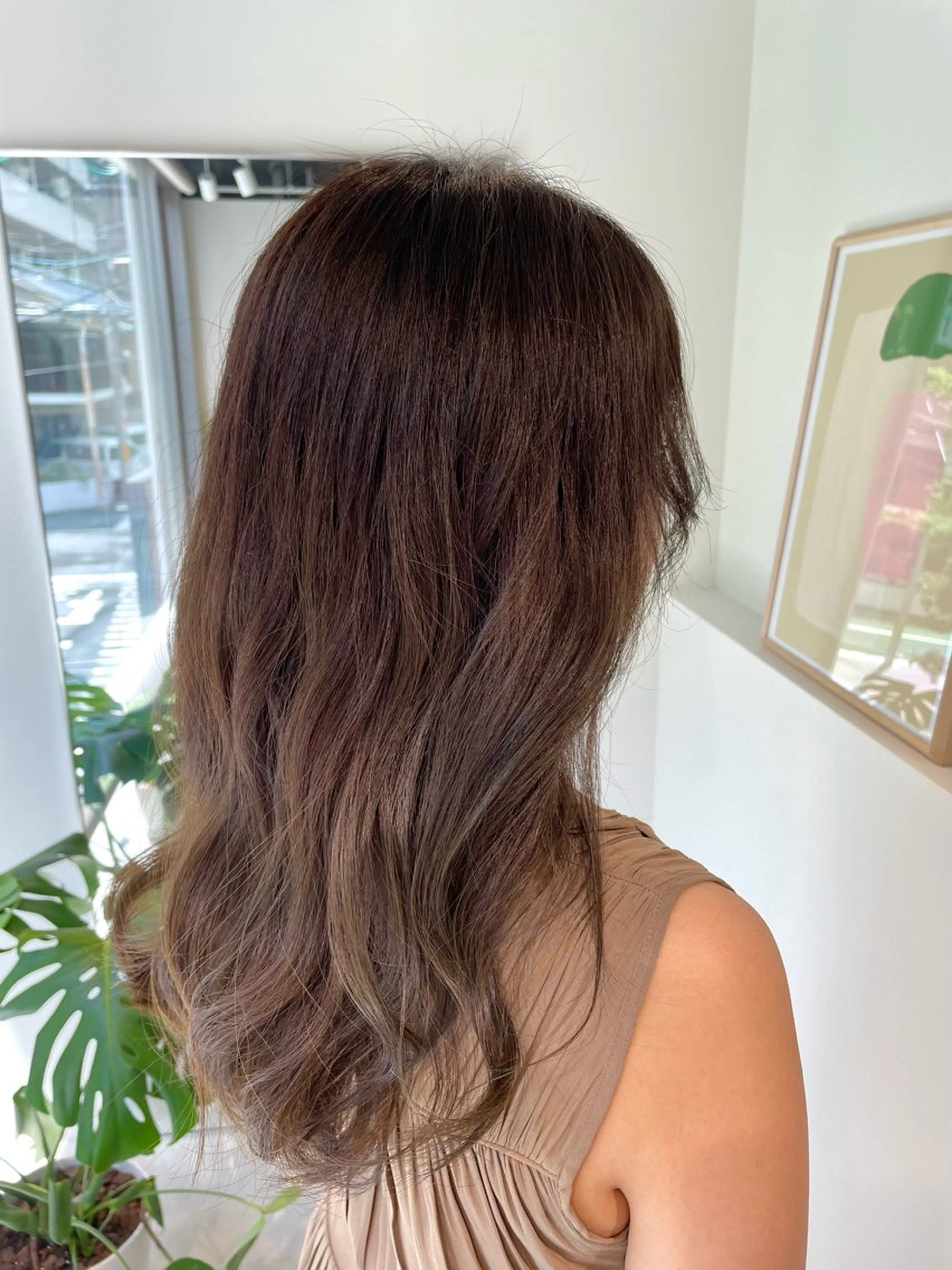 ロング カラー アディクシーカラー アッシュ ベージュカラー グレージュ オリーブカラー eto所属・髪質改善スペシャリス ト長尾勇弥/梅田中津のヘアスタイル