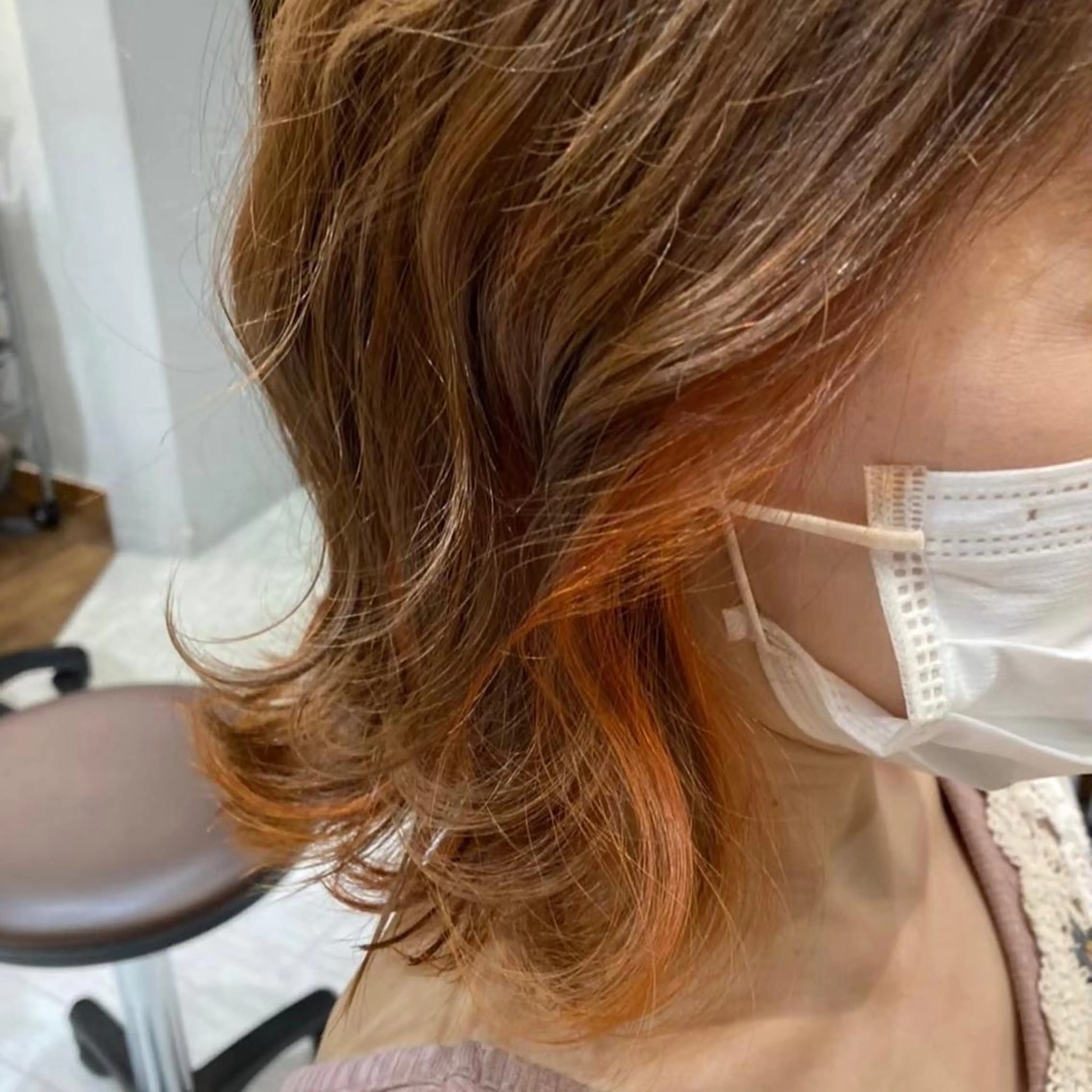 ミディアム カラー イヤリングカラー 【モデル募集】貝沼 しおんのヘアスタイル