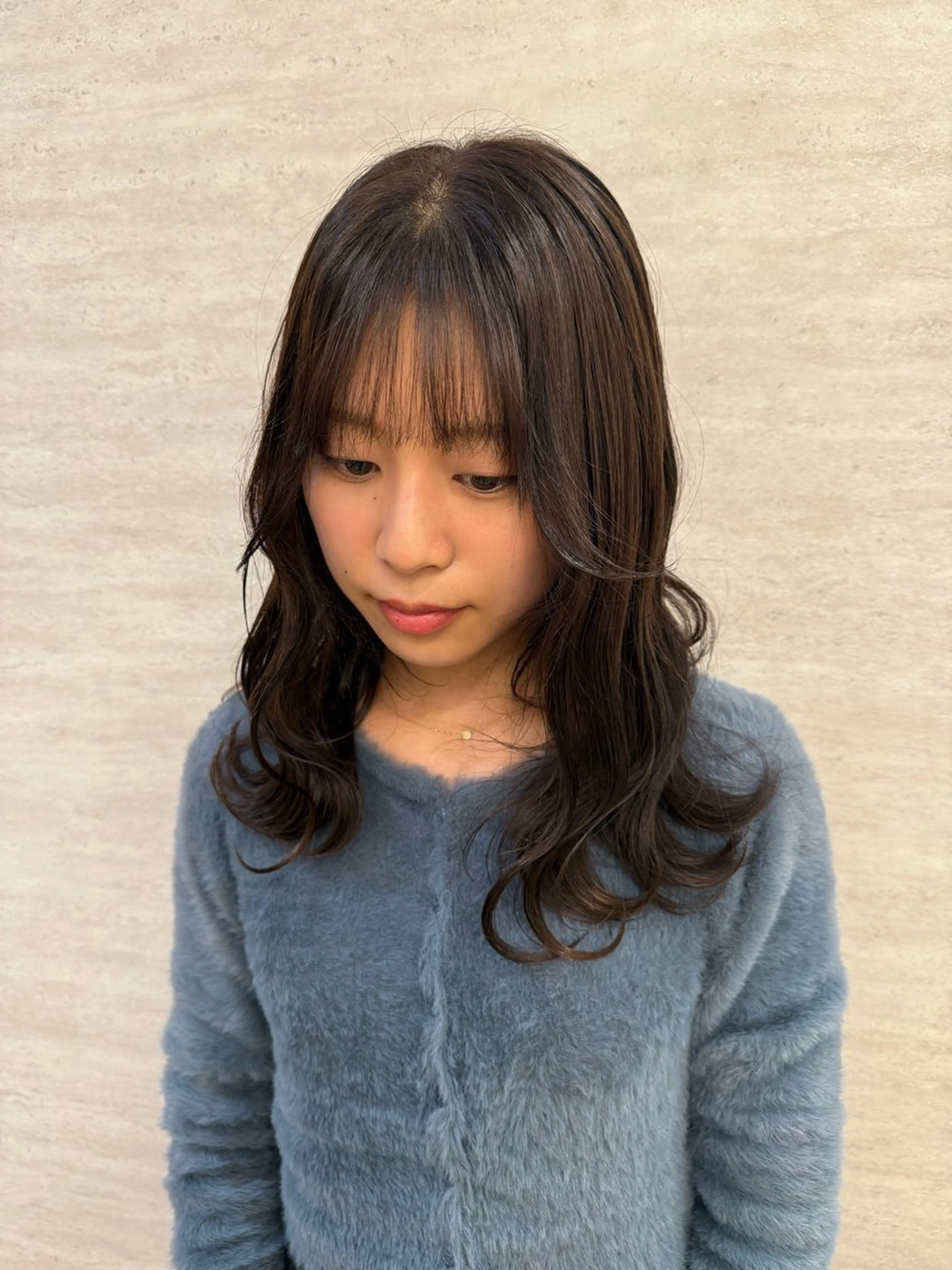 セミロング トリートメント カット ヘアカラー トリートメント newi まーぼーのヘアスタイル