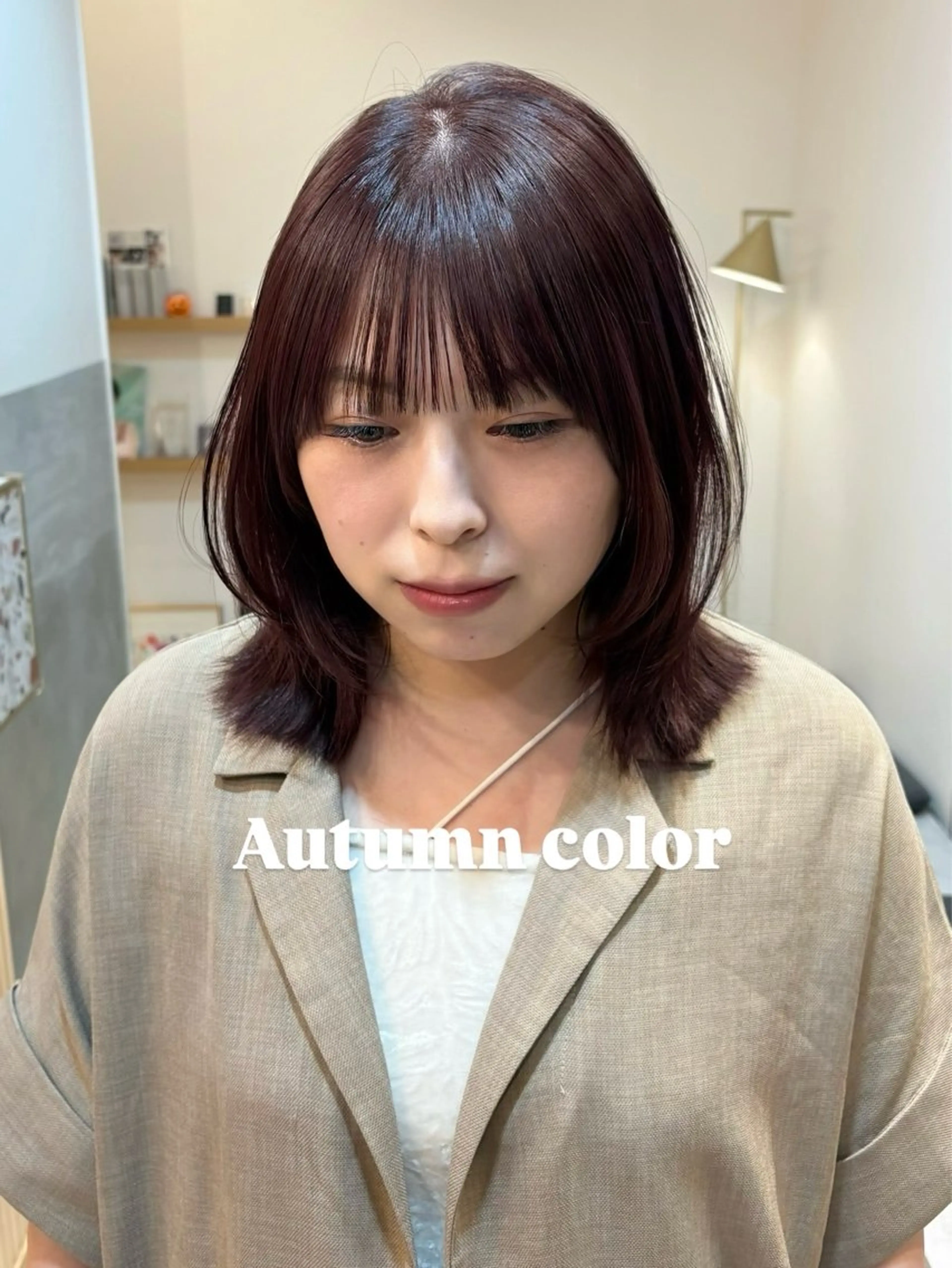 ミディアム 似合わせ/透明感 /レイヤー/りほ🤍のヘアスタイル