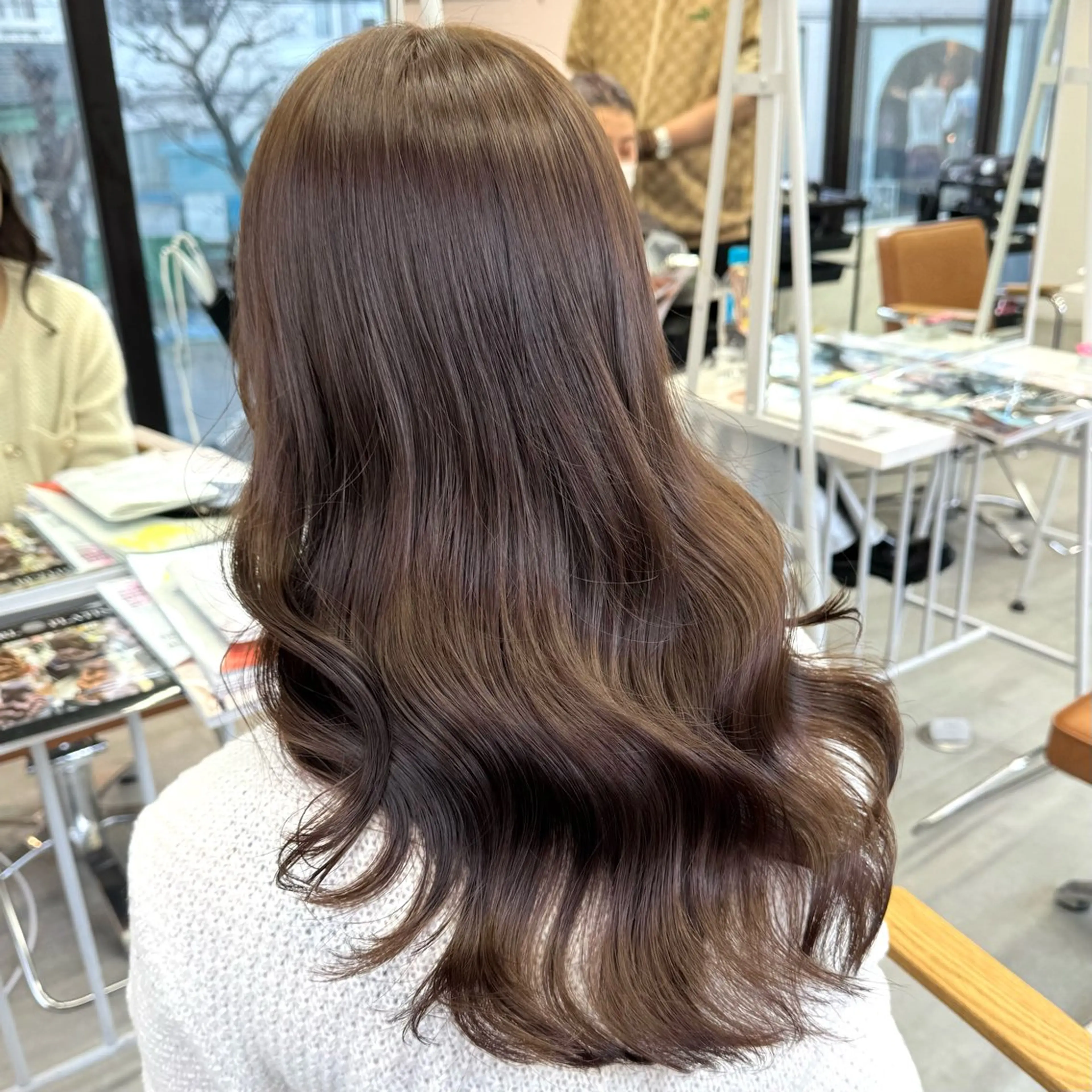 ロング カラー ヘアアレンジ ヘアカラー ブリーチなしカラー /新百合ヶ丘/安形翔のヘアスタイル