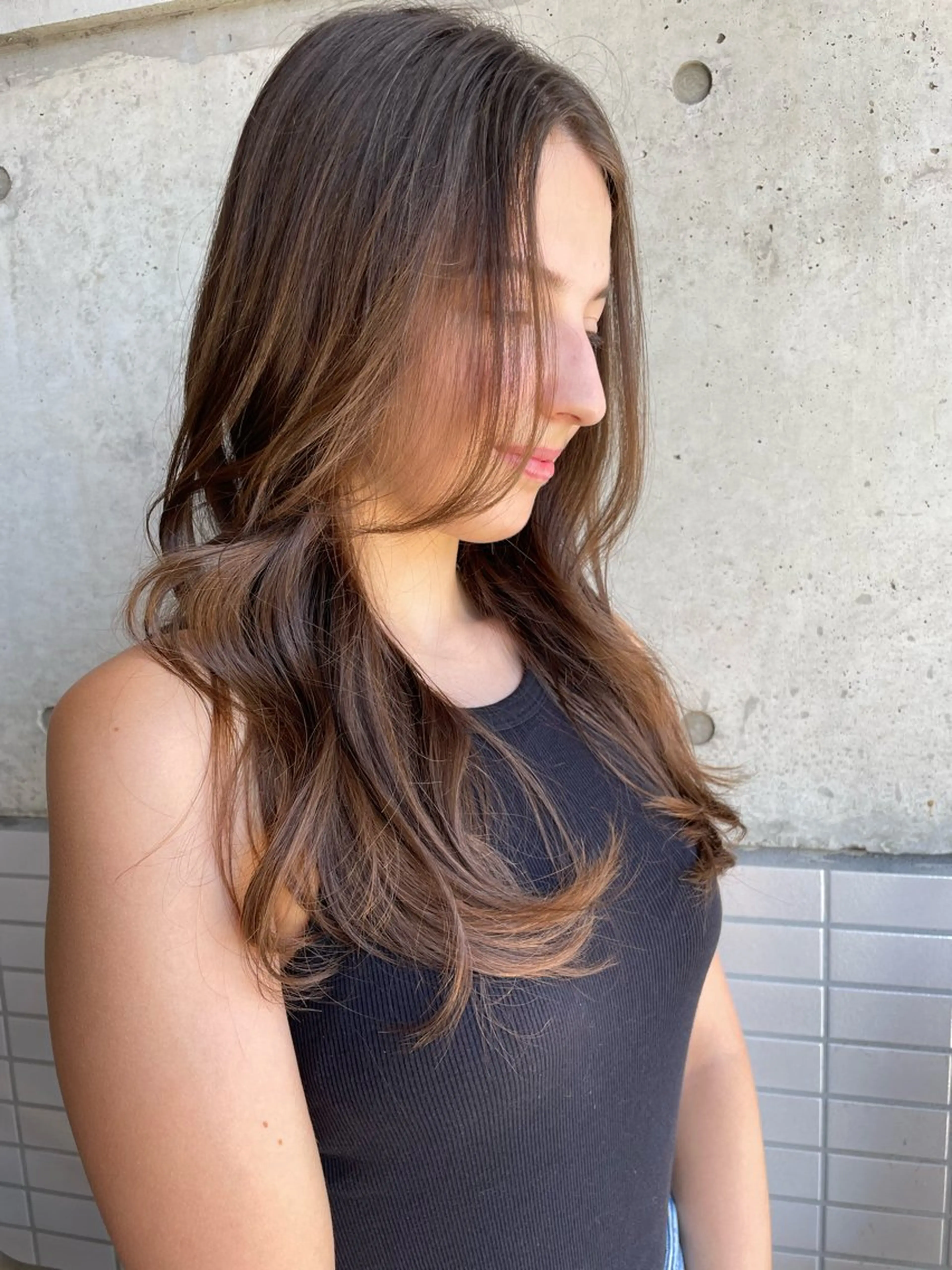 ロング カット ヘアカラー トリートメント 🌸Leviju桂店 店長Saki🌸のヘアスタイル