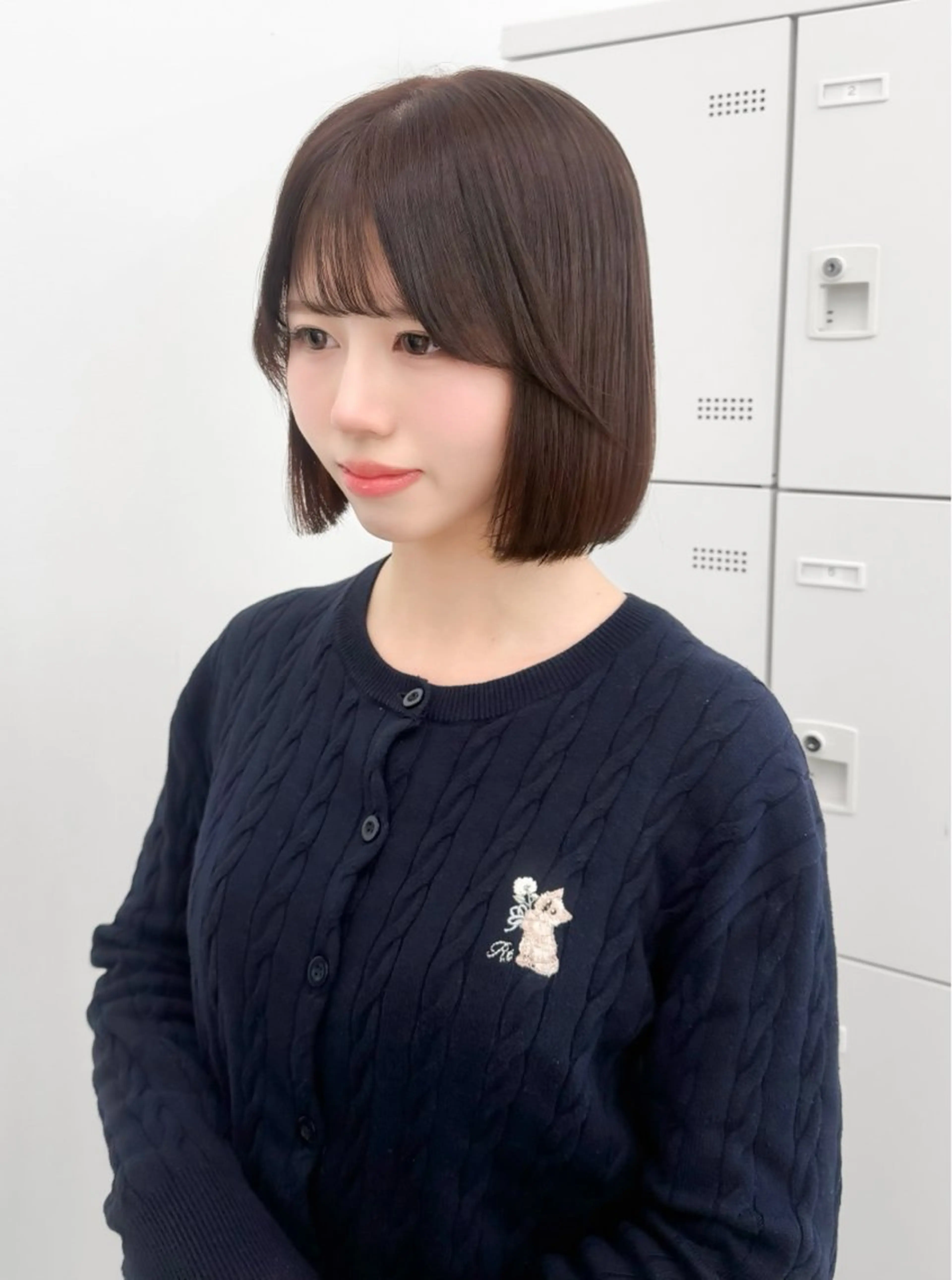 ショート カラー ヘアアレンジ カット ヘアカラー トリートメント ヘッドスパ ヘアセット 縮毛矯正ボブ🤍 韓国ヘア/ひかりのヘアスタイル