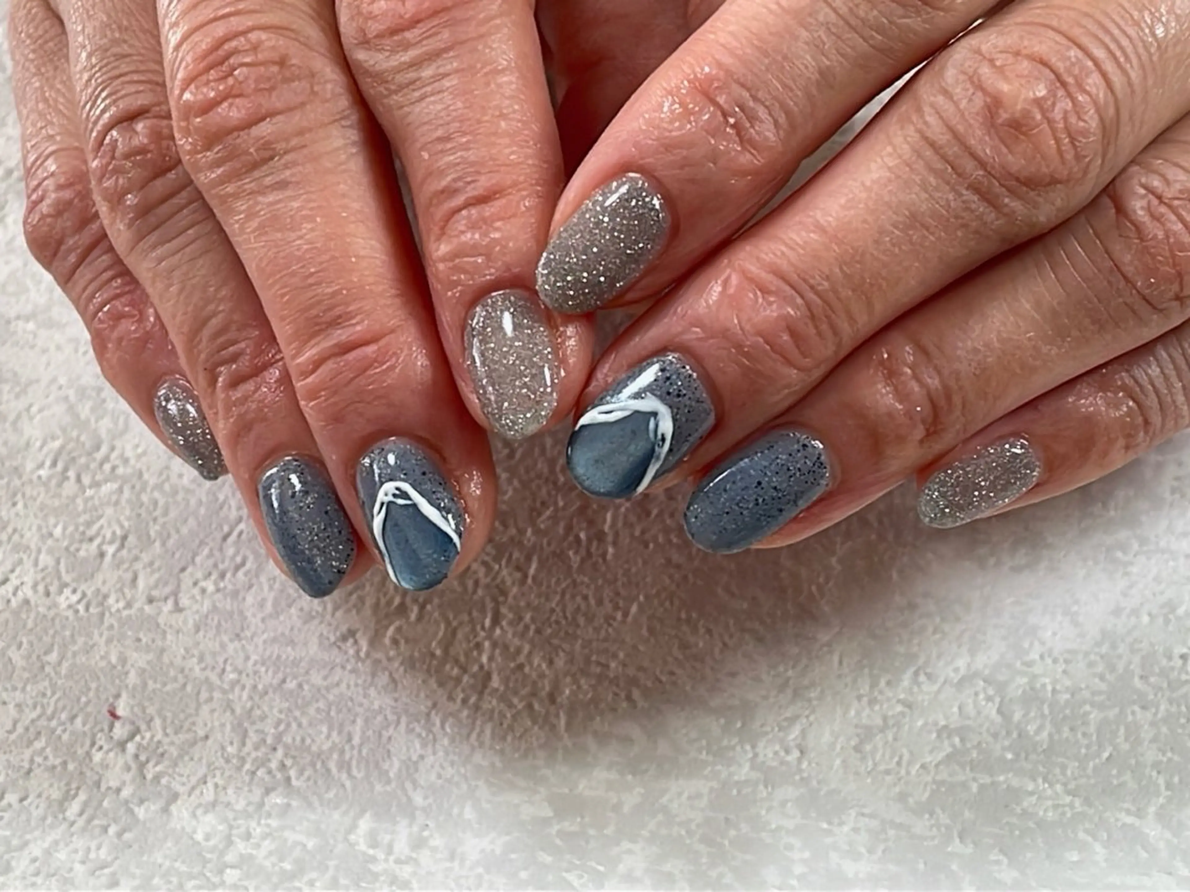 ネイル オーロラネイル フットネイル フレンチネイル ジェルネイル 韓国ネイル ハンドネイル kiki nail 二子玉川のネイルデザイン