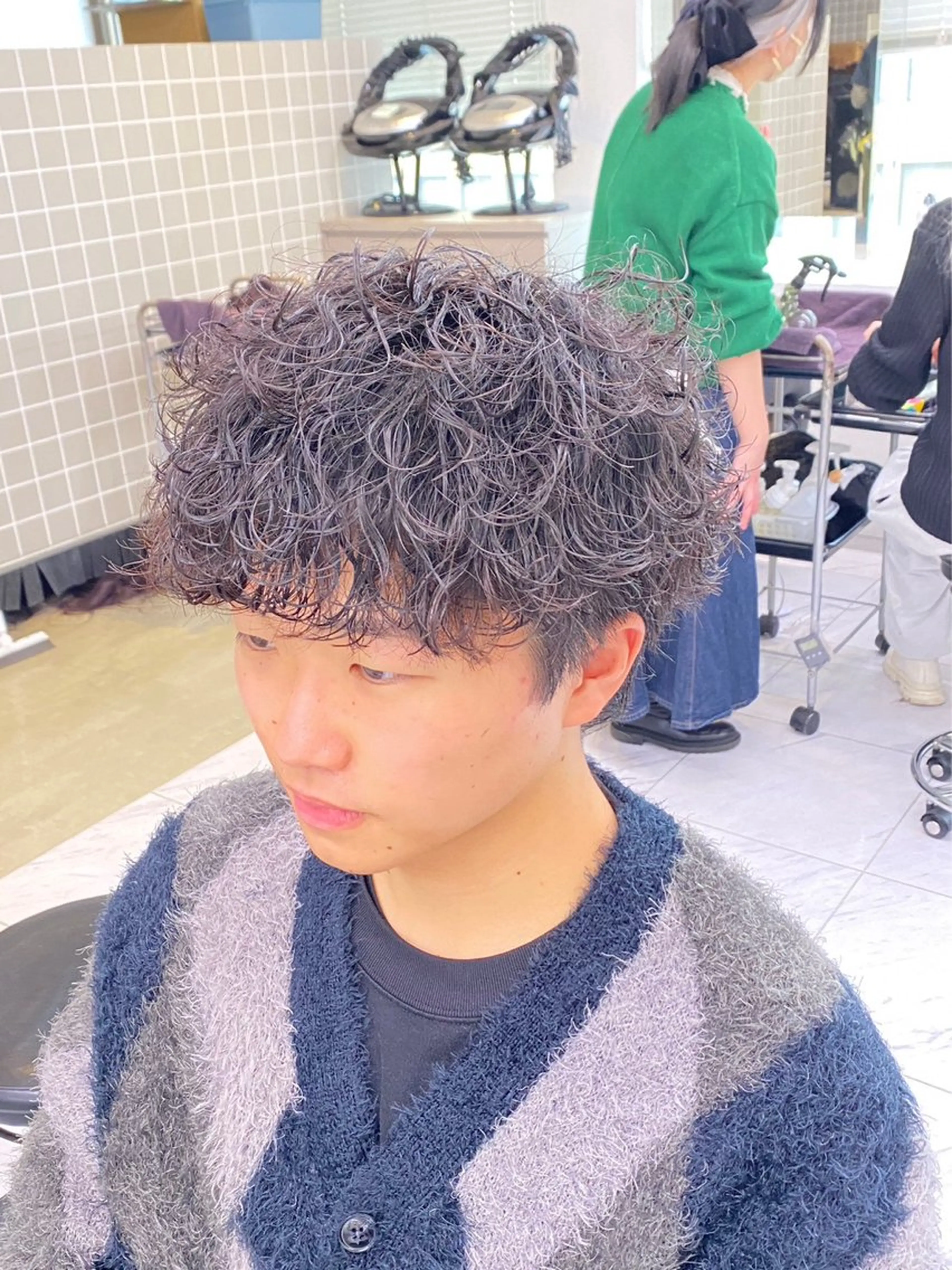 パーマ メンズ 渋谷サーフカール アメカジ美容師のヘアスタイル