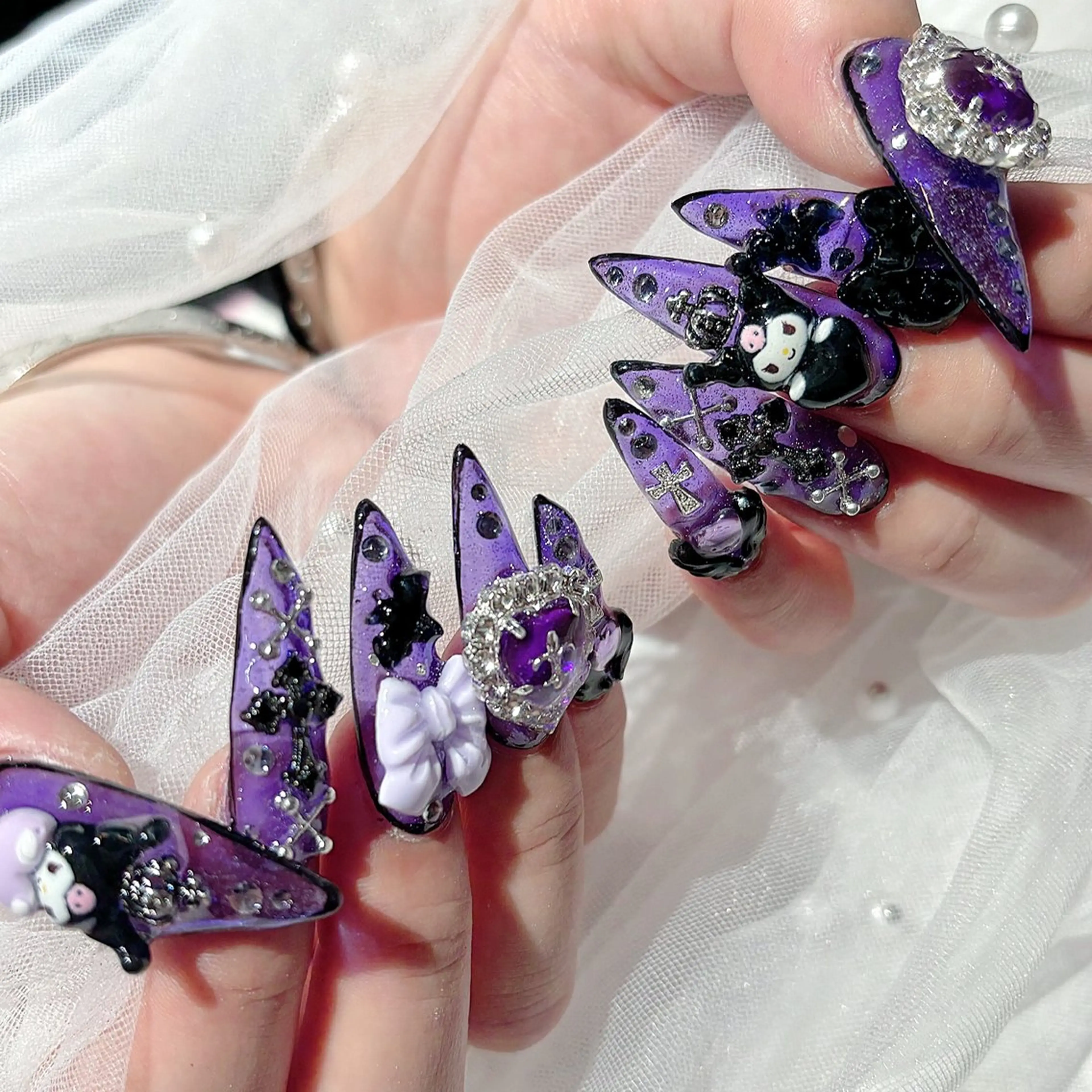 ネイル ロングネイル ネイルチップ あ きのネイルデザイン