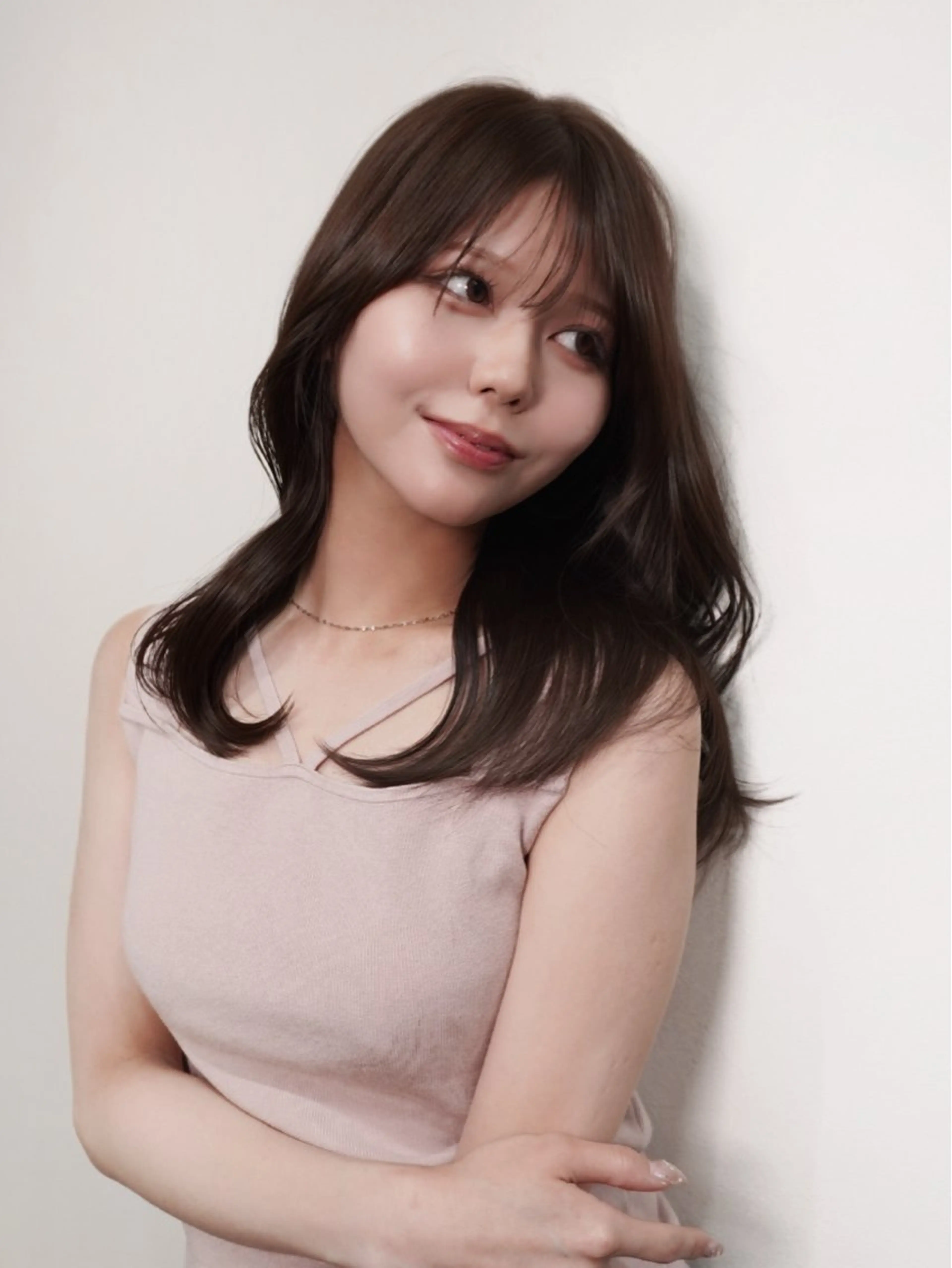 ロング カラー コテ巻き/パーマ/艶 透明感/荻原凜太郎のヘアスタイル