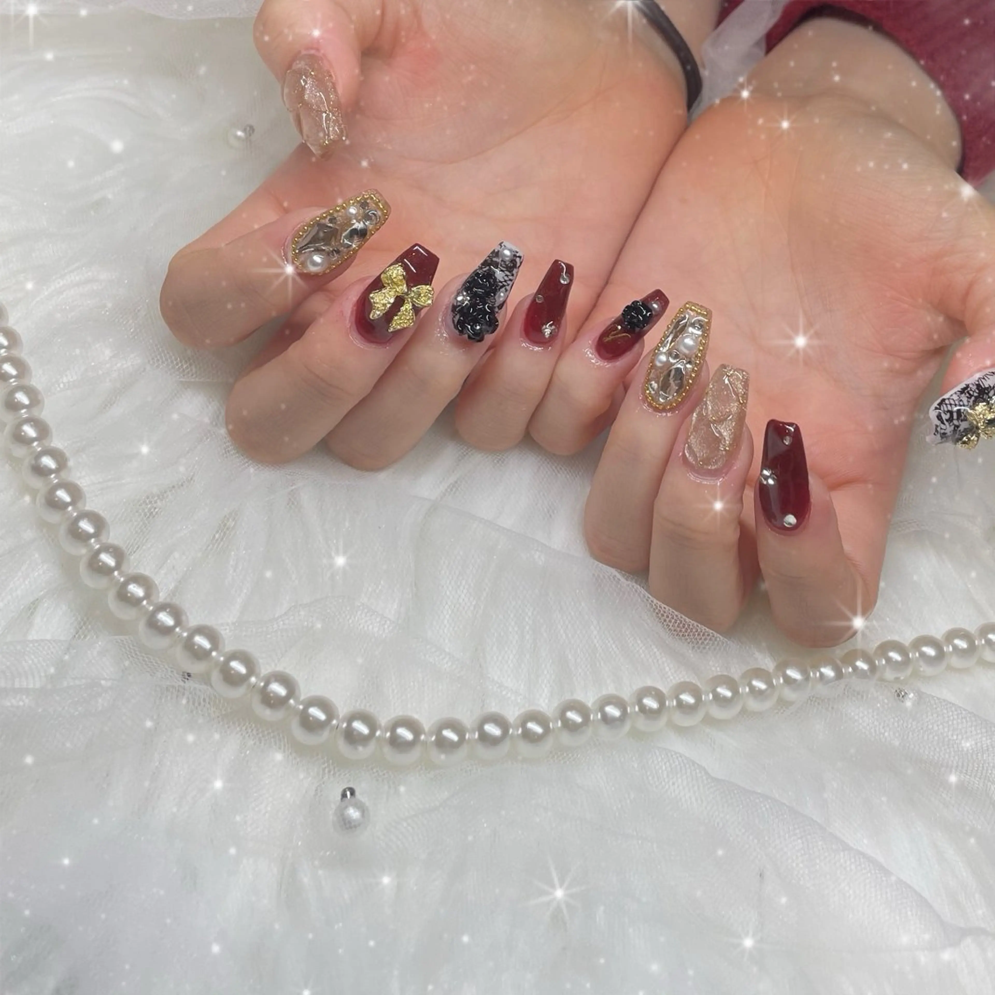 ネイル 成人式 ハンドネイル Blue daisy所属・Blue daisy 栄本店のネイルデザイン