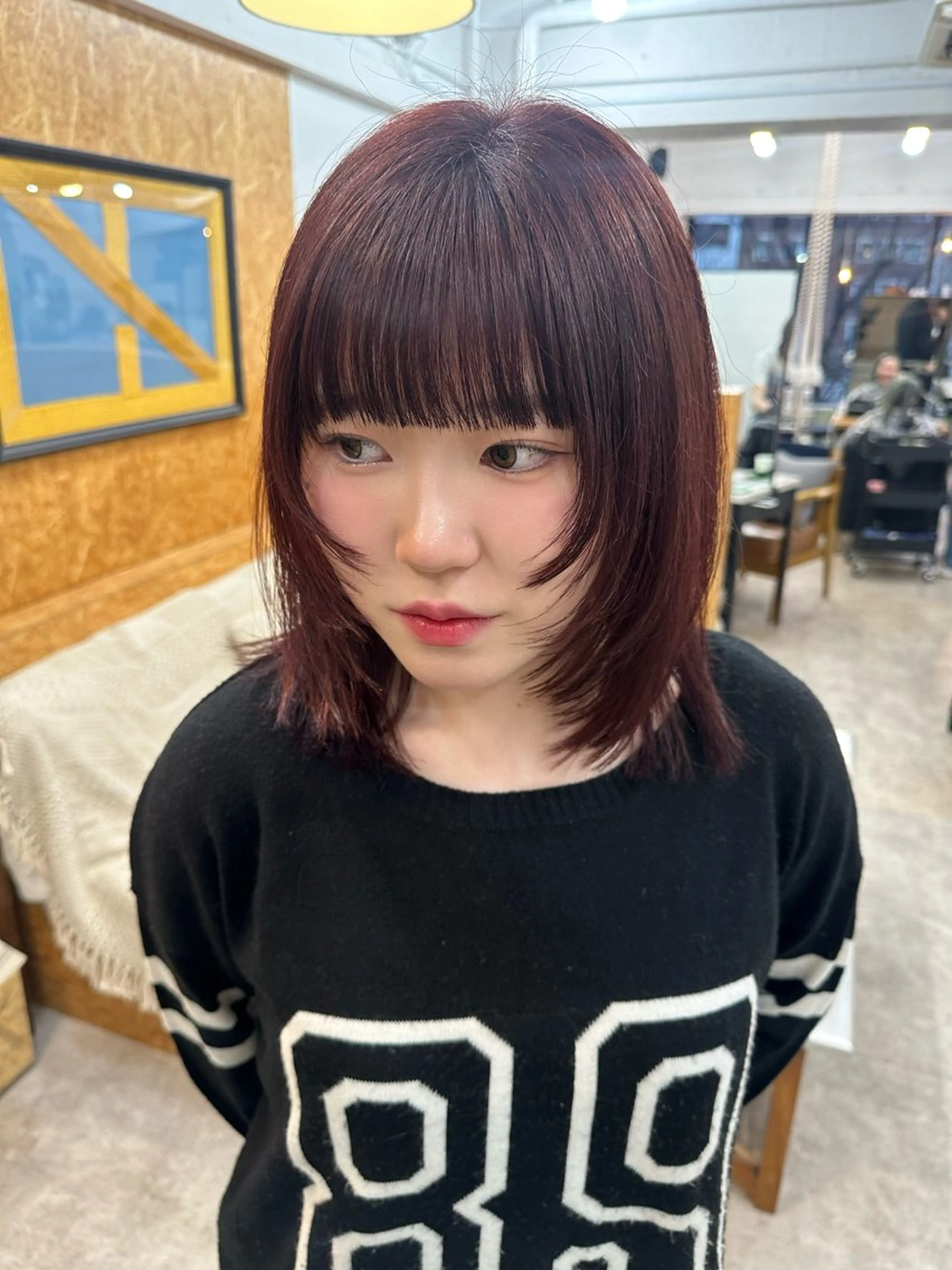 ミディアム カラー 🪭risa 暖色/レイヤー🪭のヘアスタイル