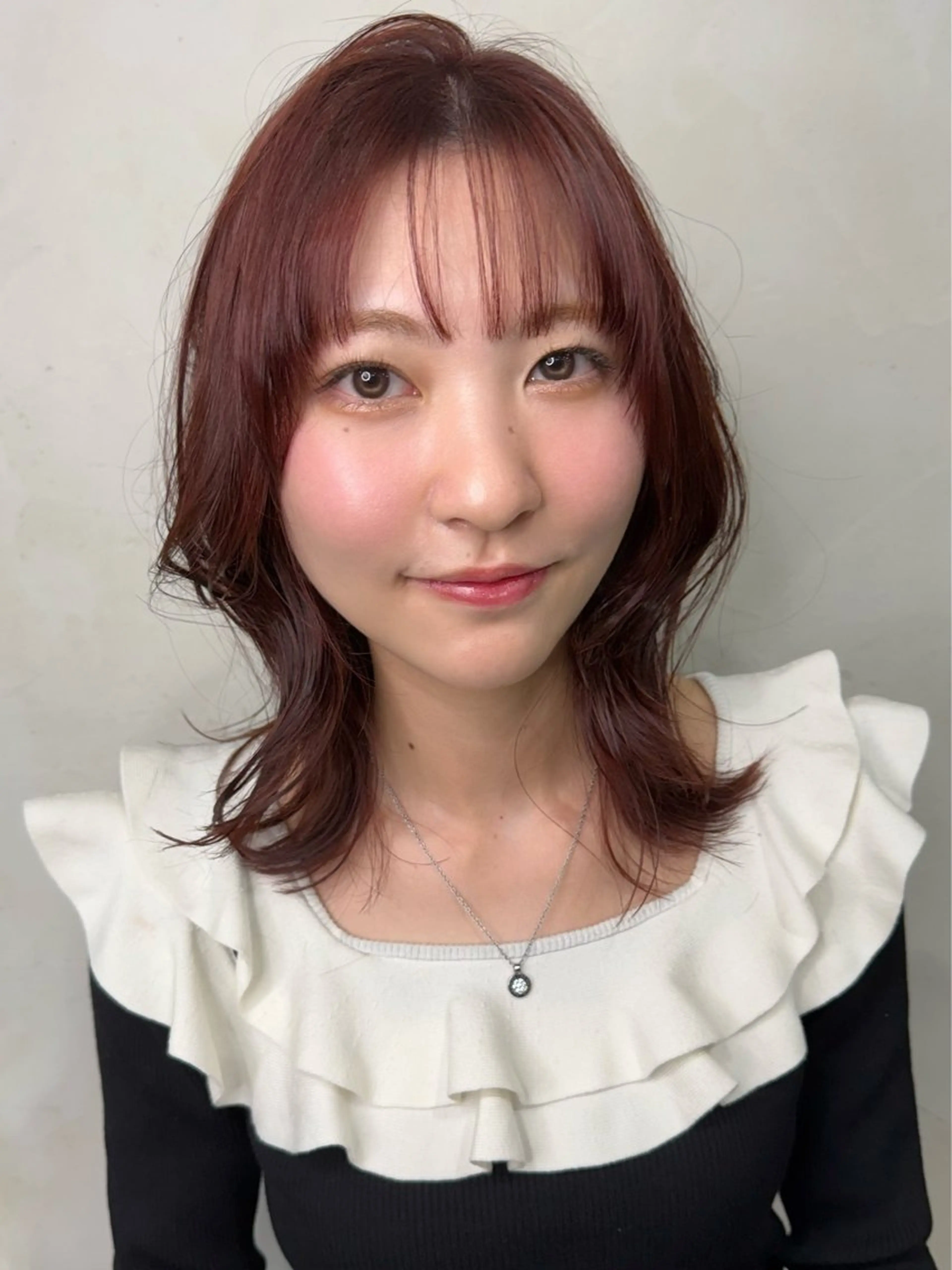 ミディアム 顔タイプ診断 HAIR CALM 鹿島田店所属・✄‬齋藤 なな✄のヘアスタイル