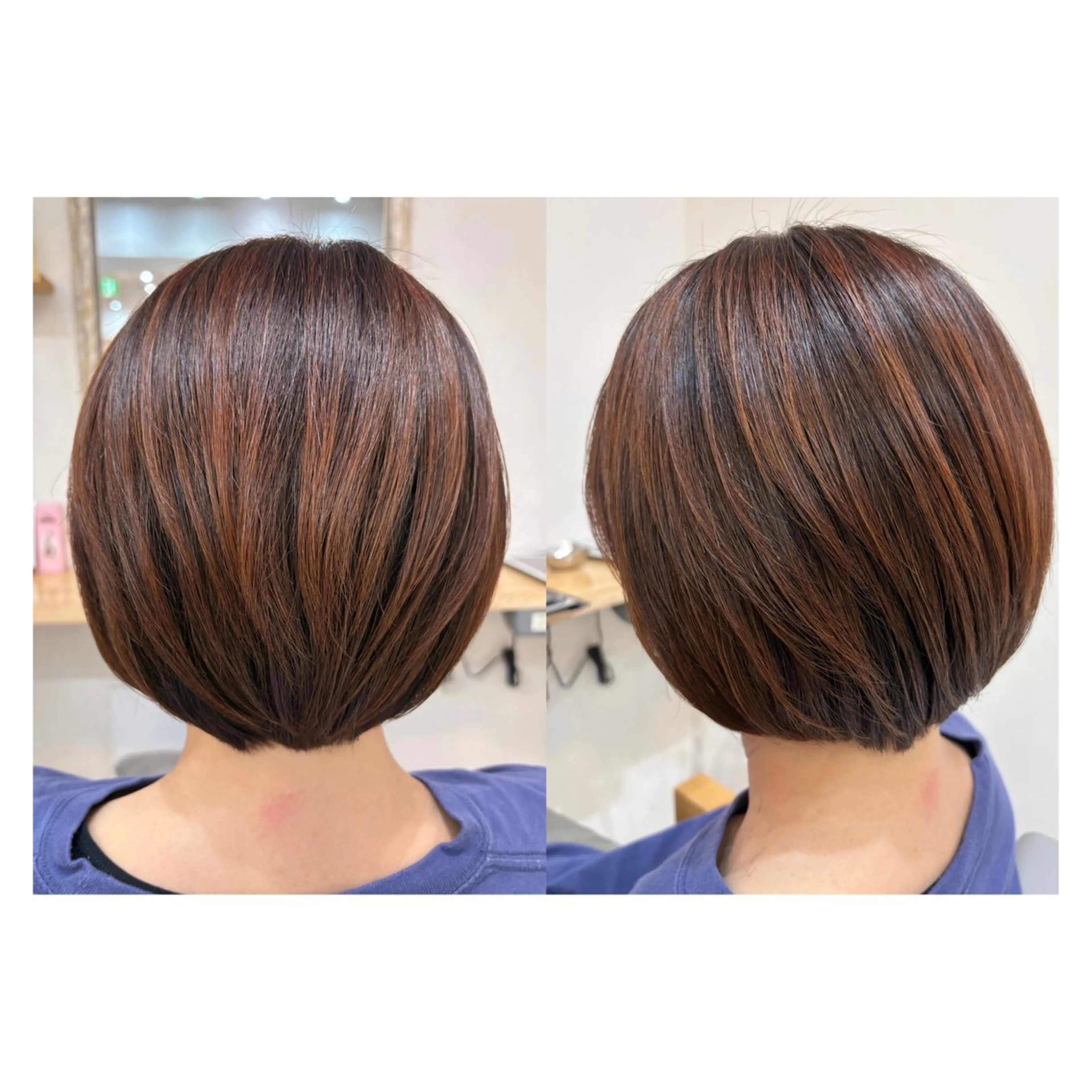 ショート レイヤーカット・ 縮毛矯正 星野のヘアスタイル